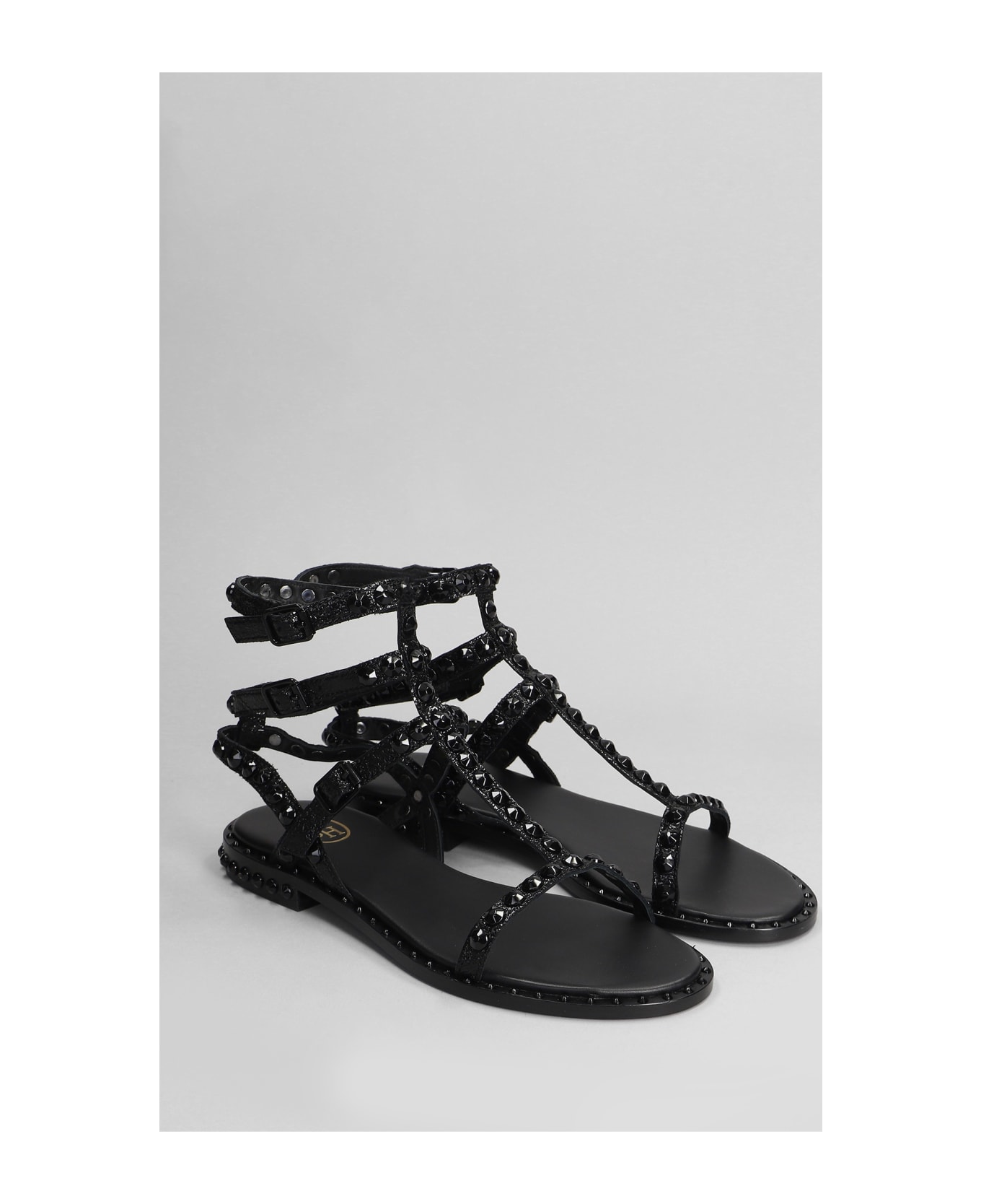 Ash Paly Bis Flats In Black Leather - black