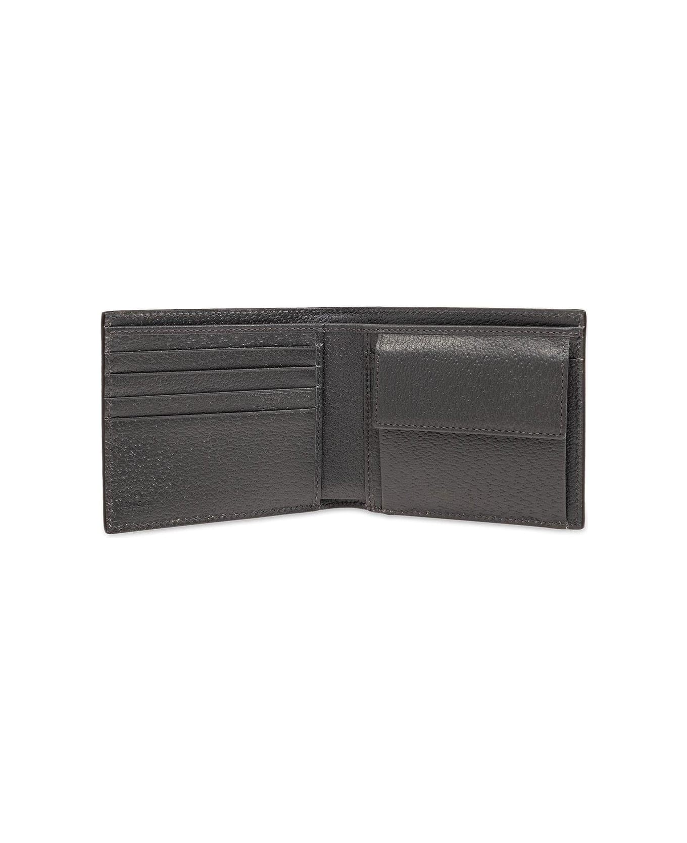 Gucci Monogrammed Bifold Wallet - Grey