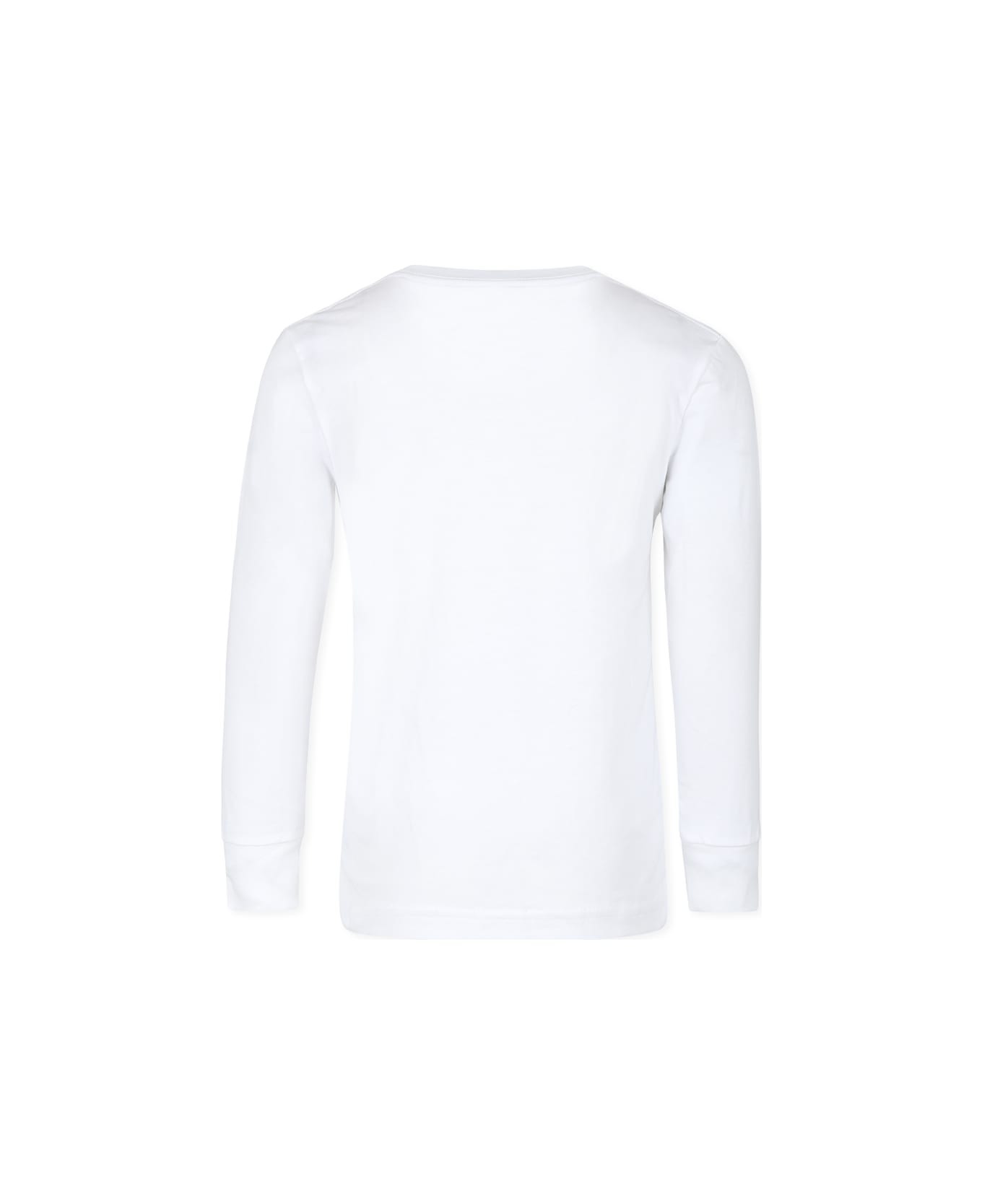 Converse White T-shirt For Kids With Logo - White