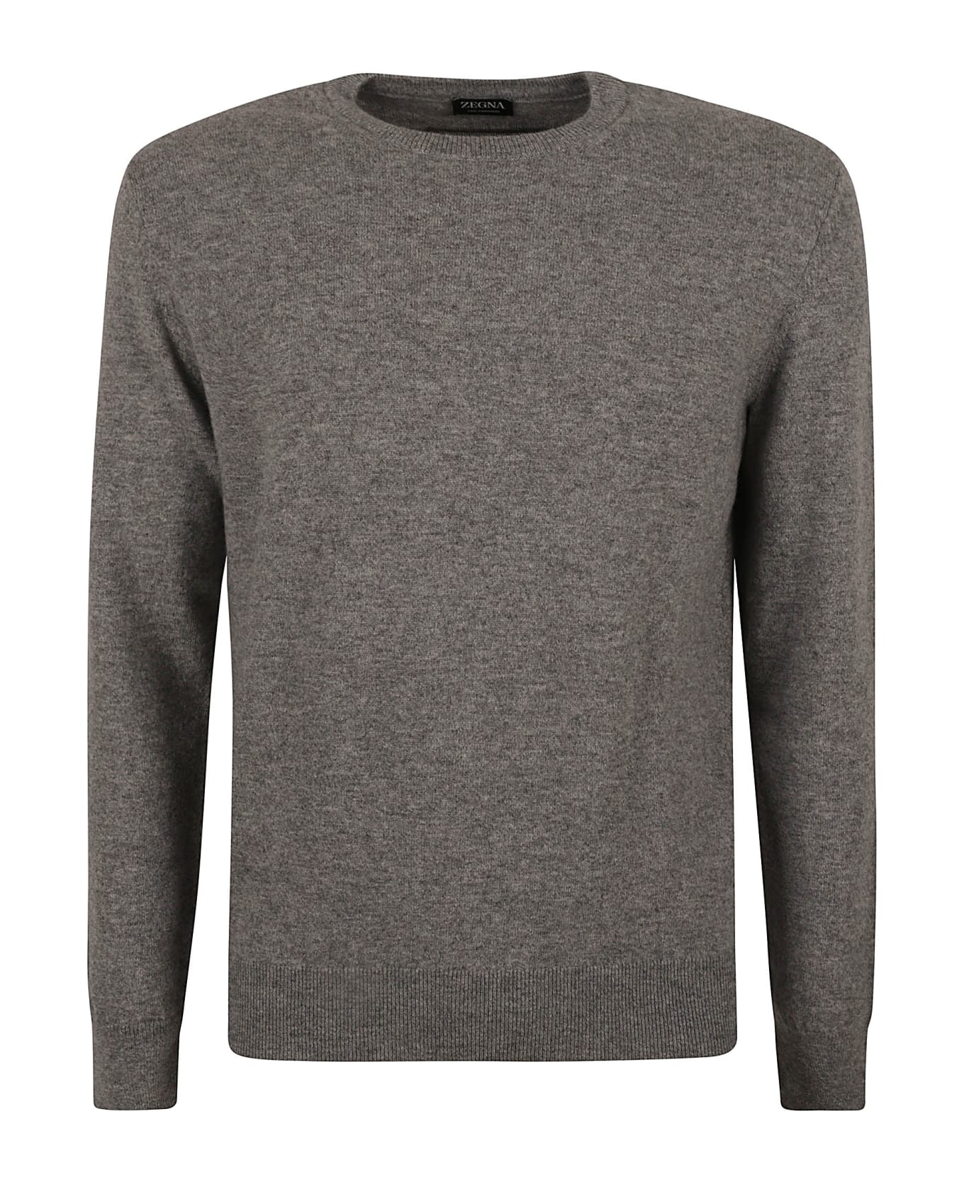 Zegna Round Neck Sweater - Grey ニットウェア