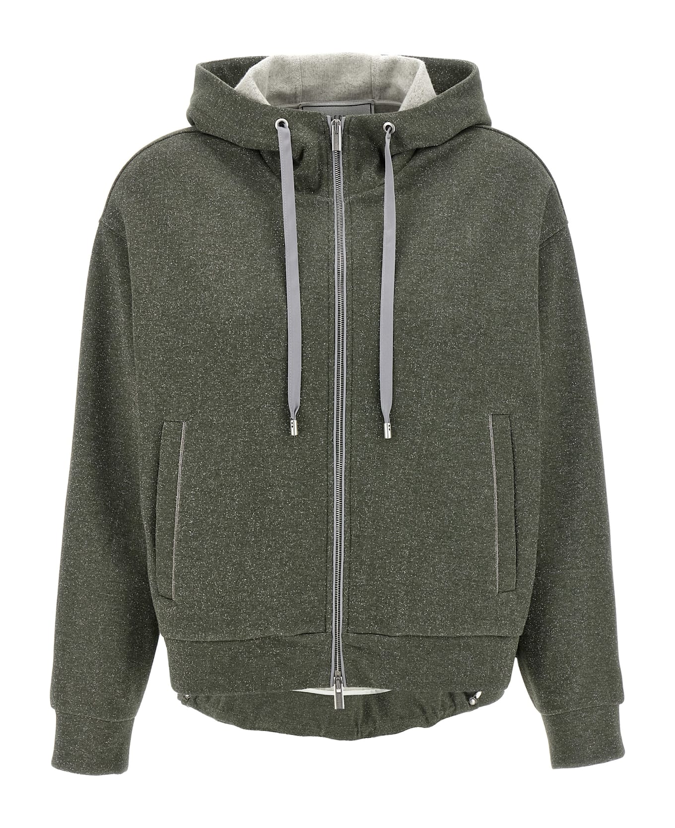 Peserico Lurex Hoodie - Green