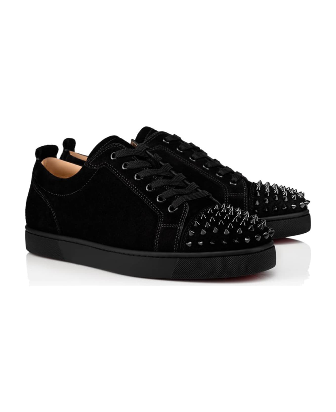 Christian Louboutin Louis Sneakers With Spikes - BLACK BLACK
