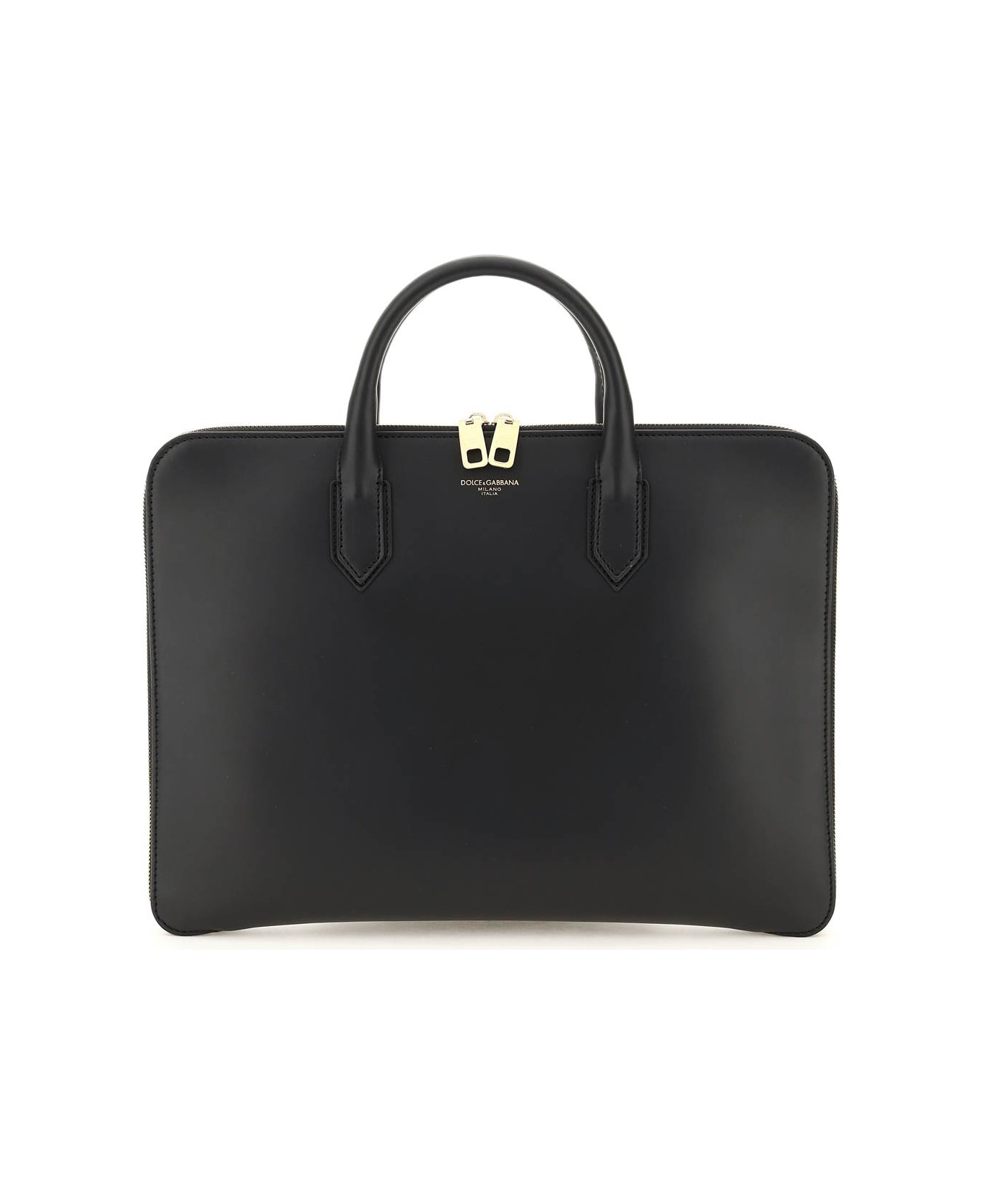 Dolce & Gabbana Leather Monreale Briefcase - Nero