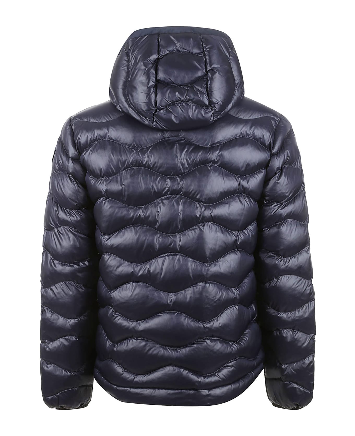 Blauer Patched Pocket Quilted Puffer Jacket - Blue