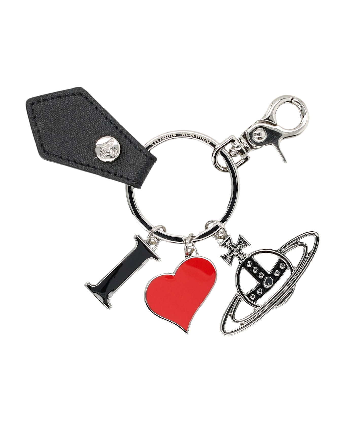 Vivienne Westwood I Love Orb Keyring - BLACK