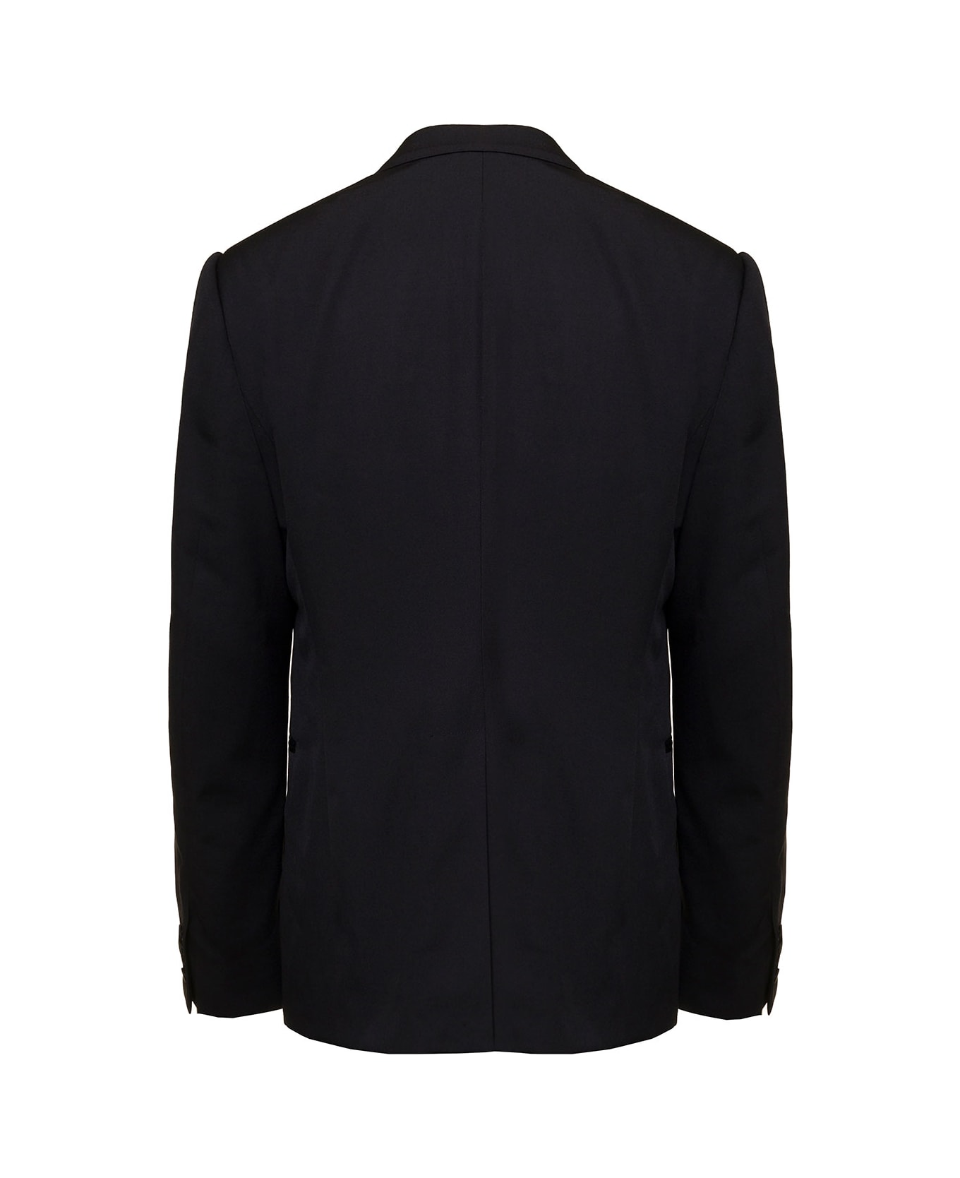 Alexander McQueen Black Single-breasted Jacket With Notched Revers In Wool Man - Black