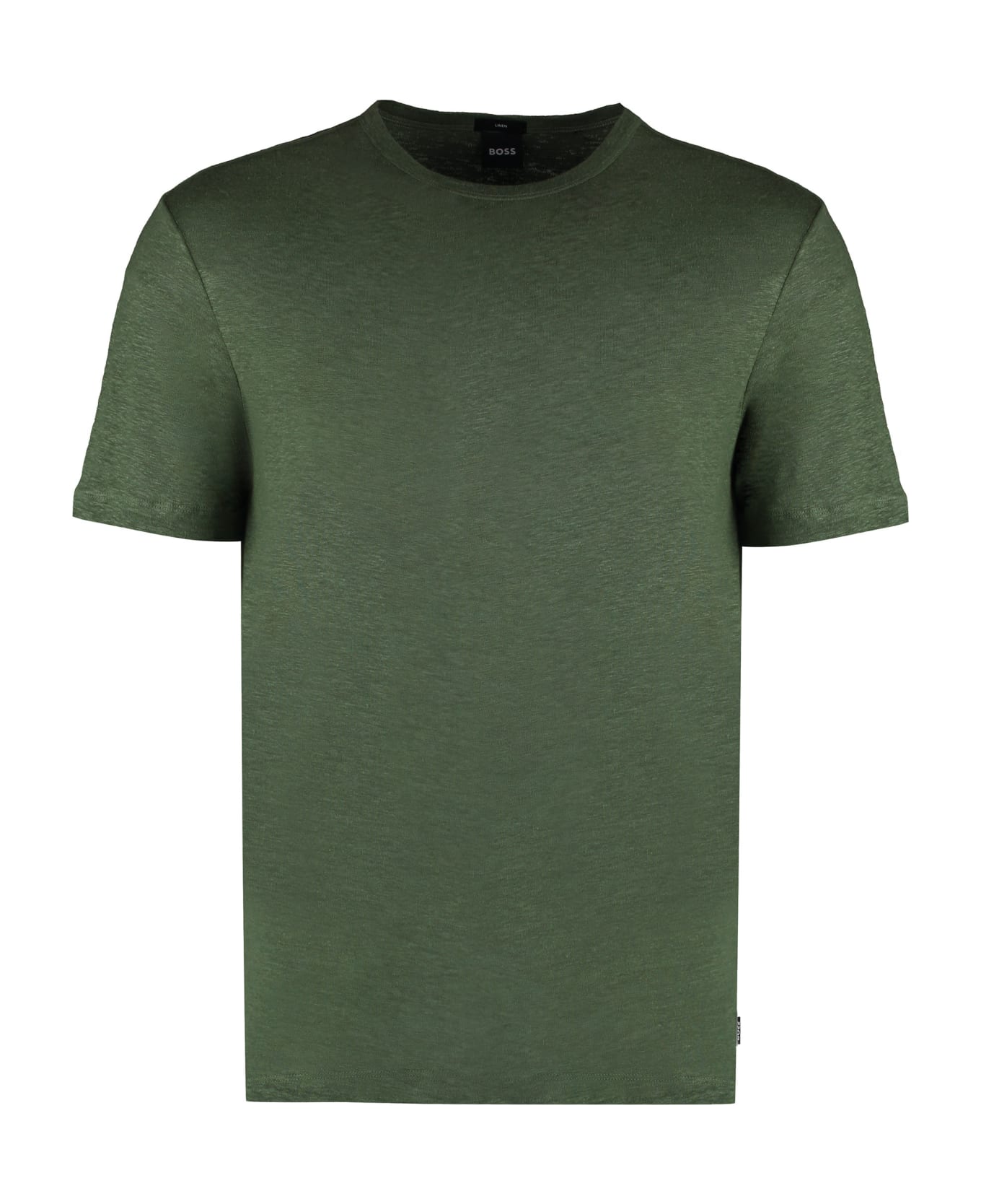 Hugo Boss Linen Crew-neck T-shirt - green