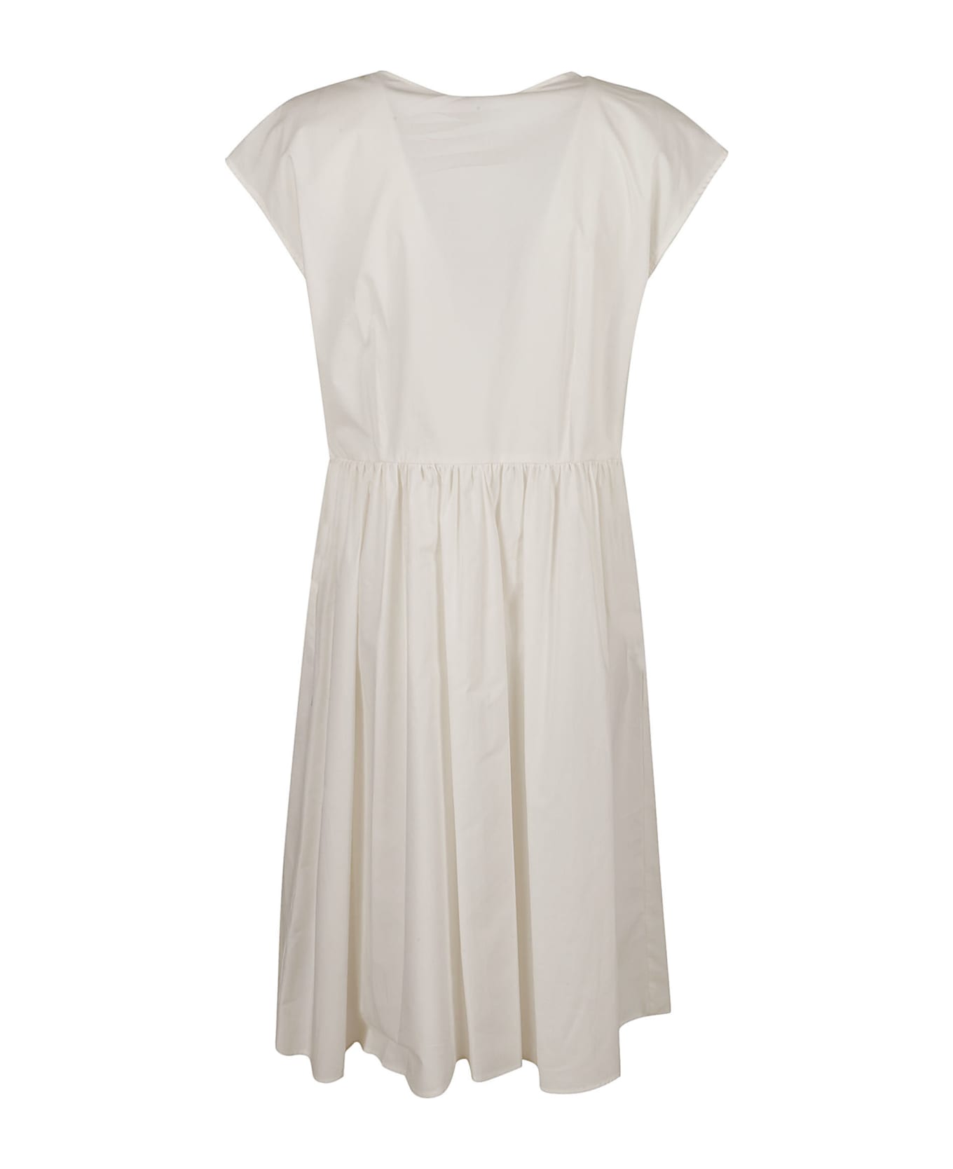 Woolrich Poplin Short Dress - Plaster White
