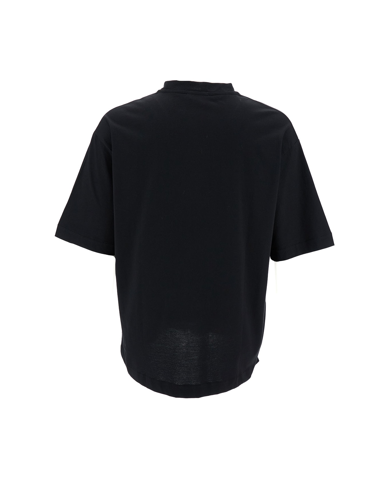 Off-White Crewneck T-shirt With Tonal Embroidery - Black シャツ