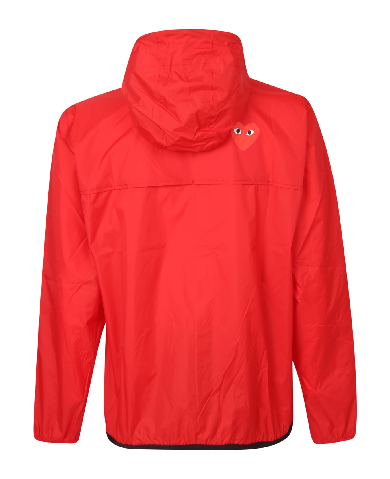 Comme des Garçons Play Zip-up Hooded Jacket - Red