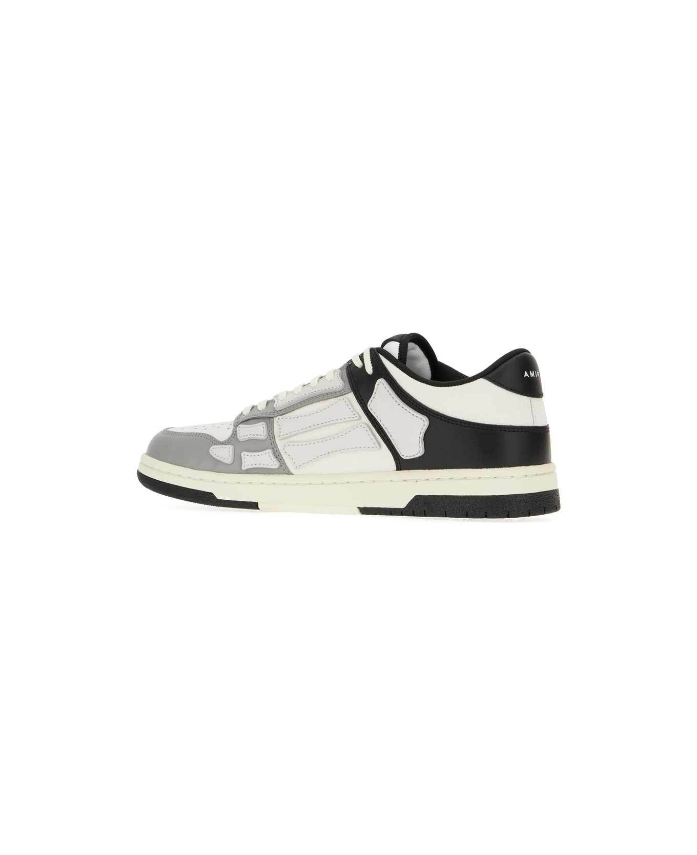 AMIRI Multicolor Leather Skel Top Sneakers - BLACK WHITE GREY