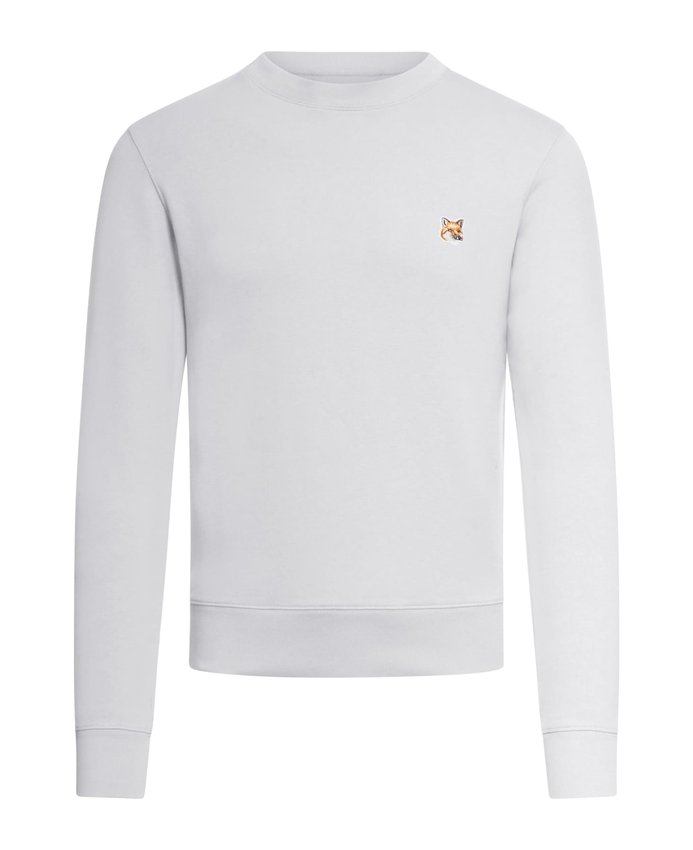 Maison Kitsuné Fox Head Patch Regular Sweatshirt - Light Grey Melange