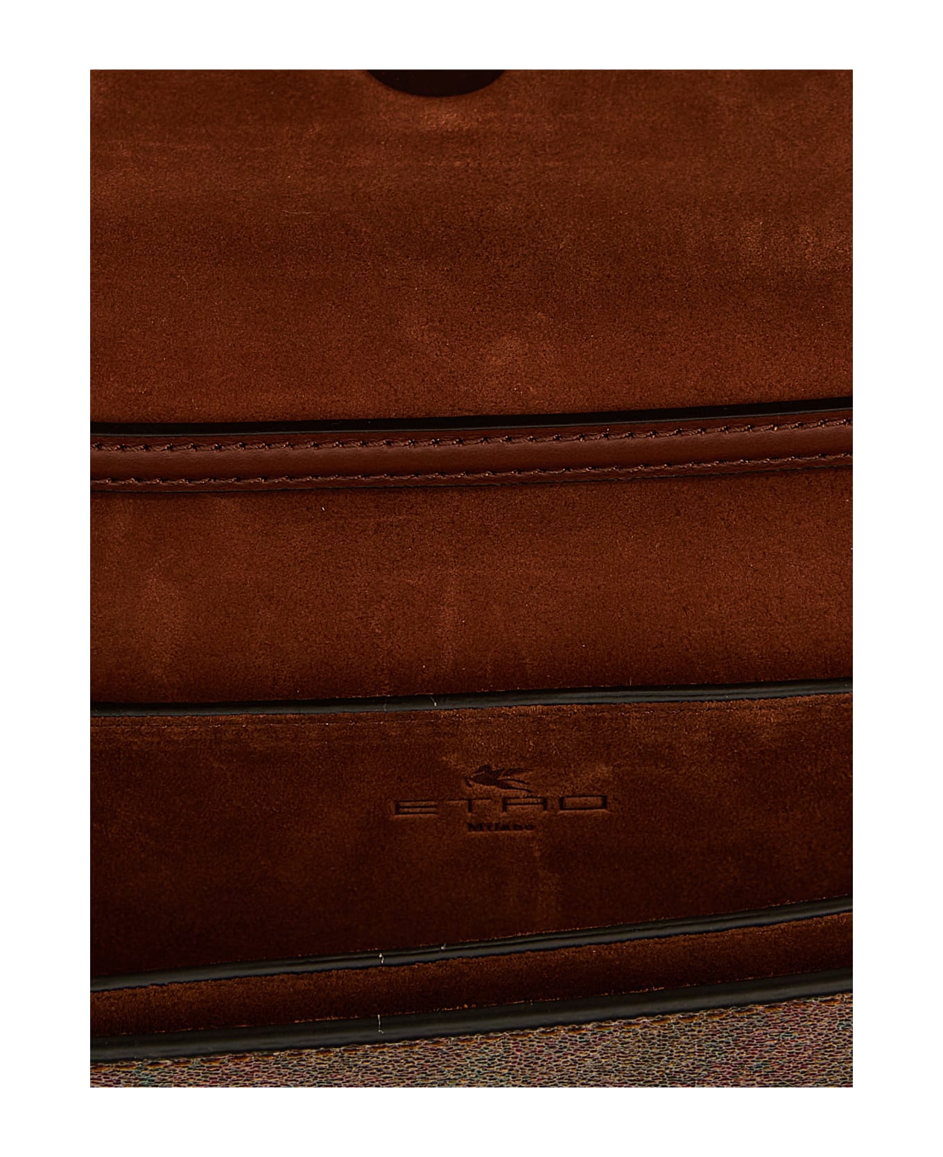 Etro 'essential' Mini Crossbody Bag - BROWN/RED