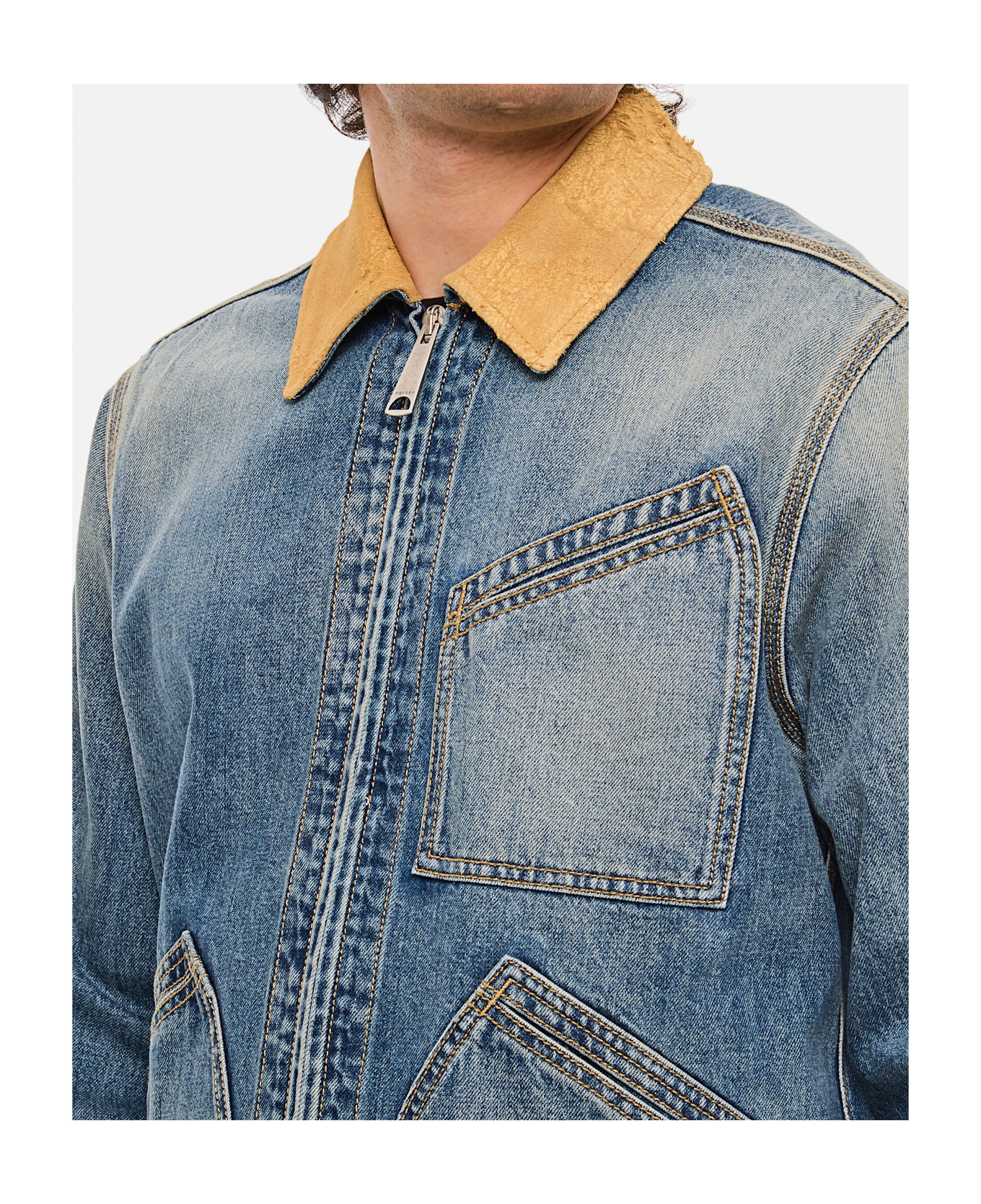Alexander McQueen Denim Workwear Jacket - Blue