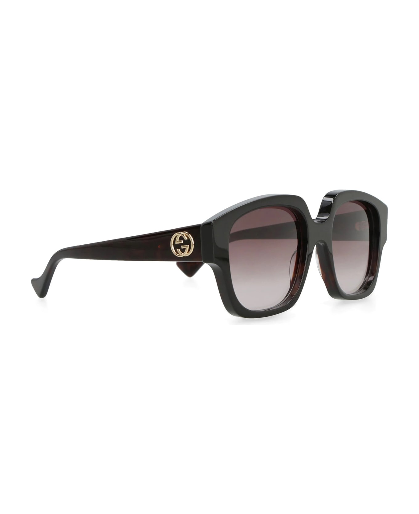 Gucci Eyewear Square Frame Sunglasses - Brown サングラス