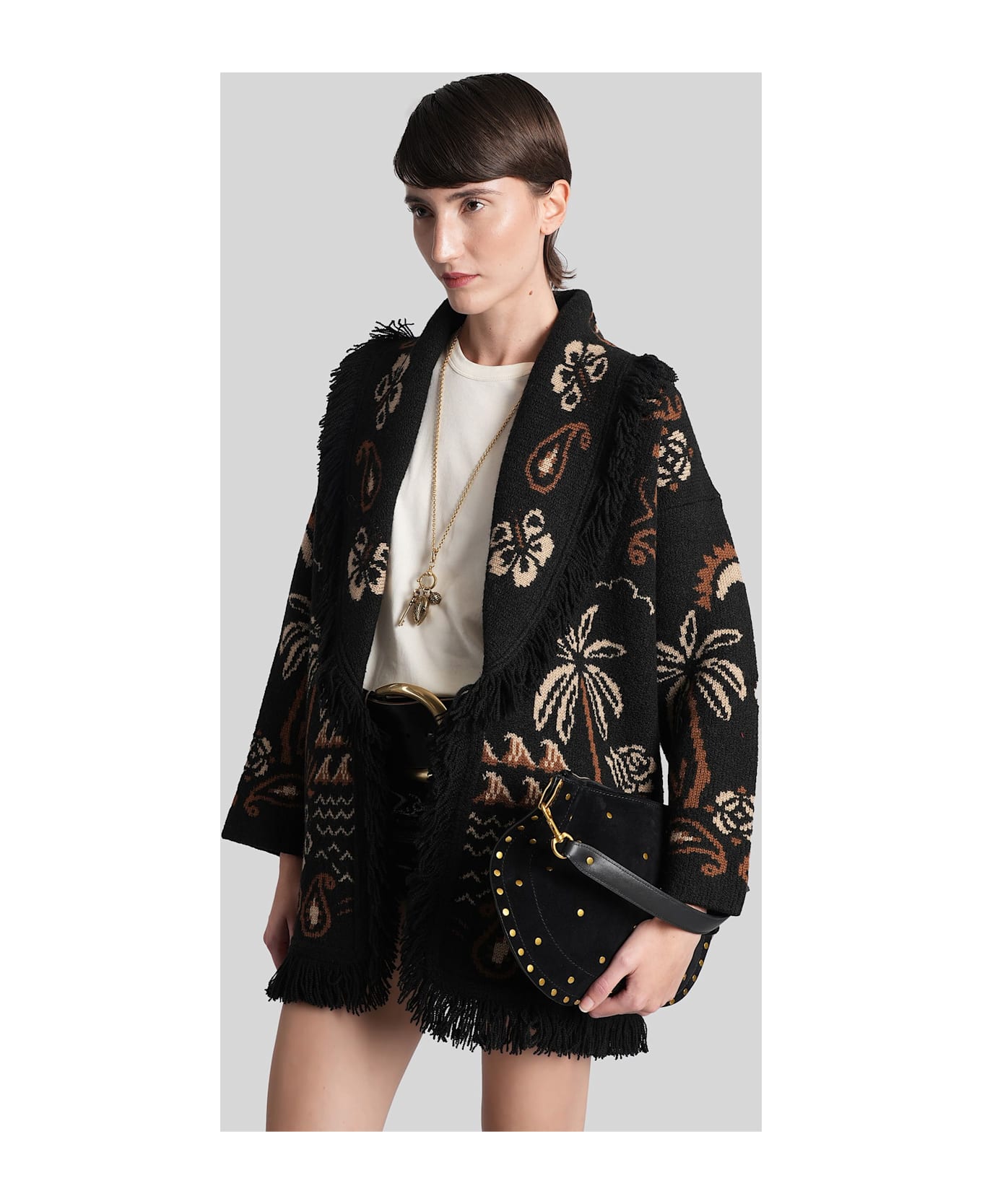 Alanui Cardigan In Multicolor Wool - multicolor