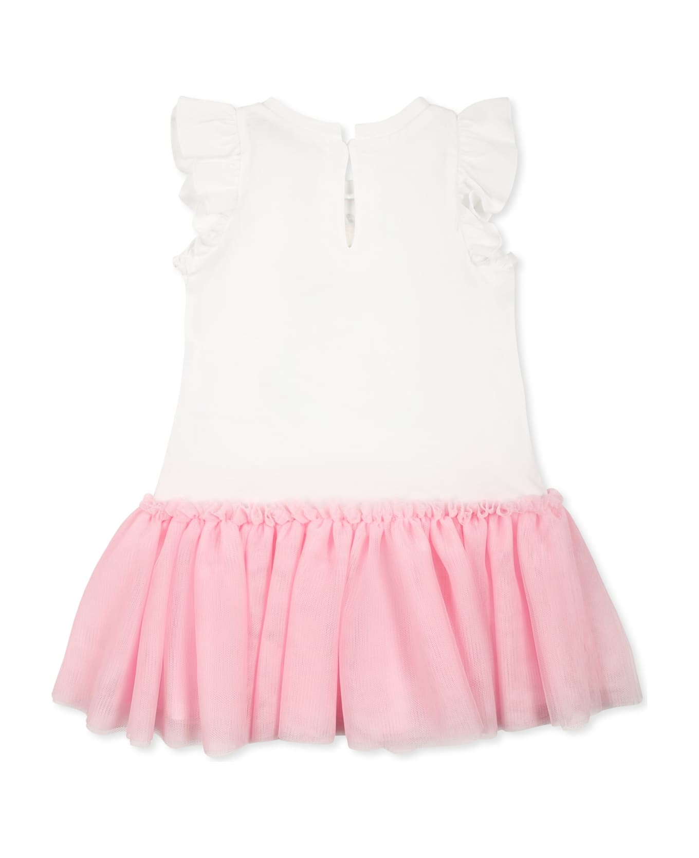 Monnalisa Multicolor Dress For Baby Girl With Alice In Wonderland - Multicolor