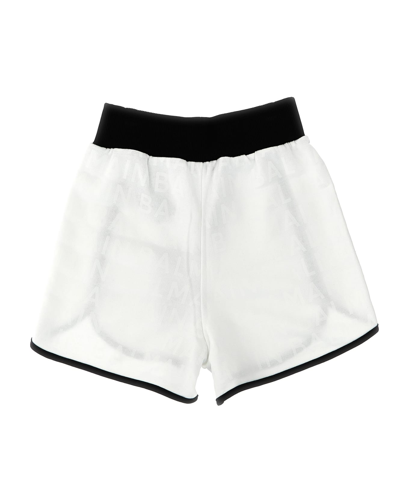 Balmain Logo Shorts - White/Black ボトムス