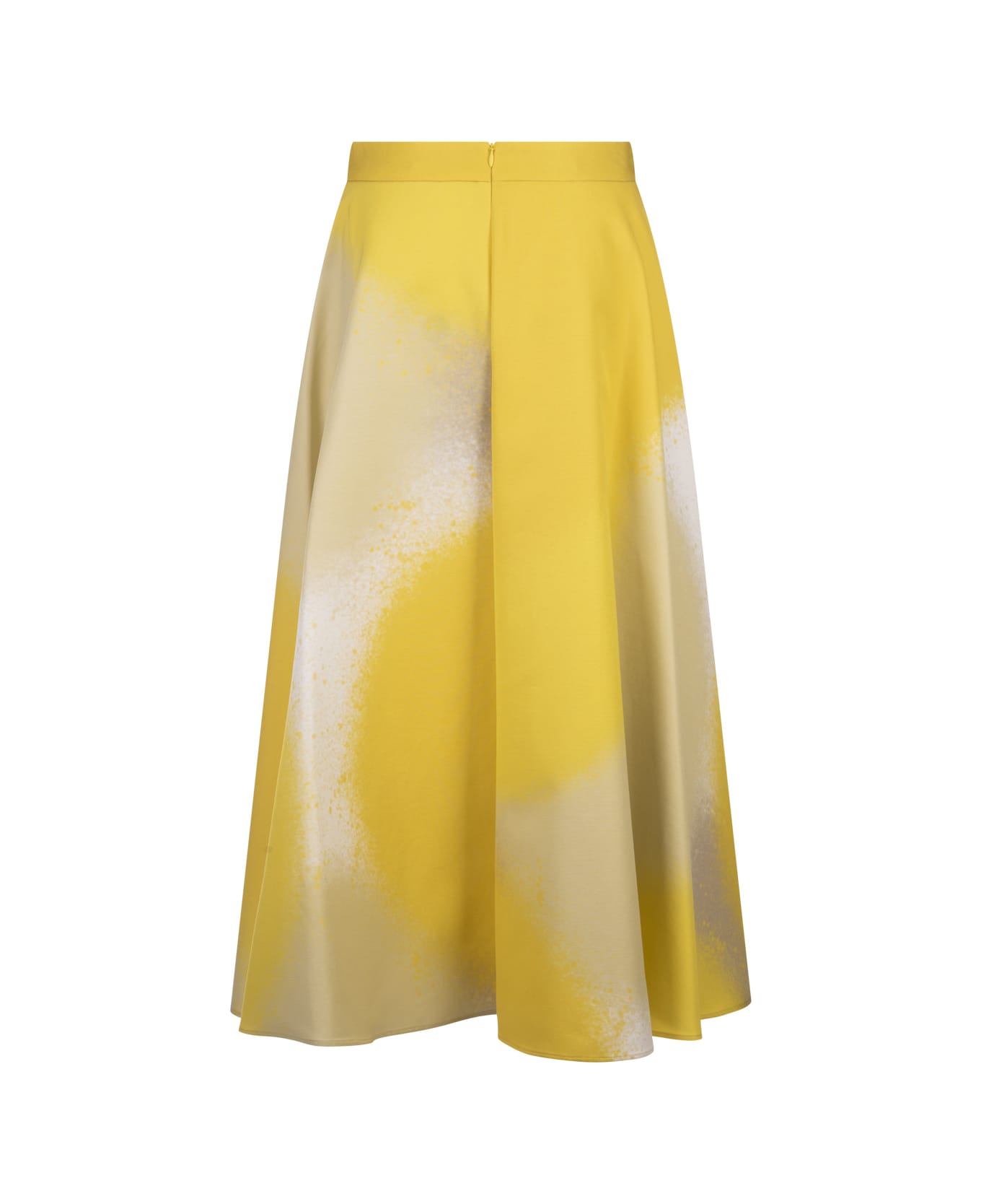 Gianluca Capannolo Printed Yellow Silk Midi Skirt - Yellow スカート
