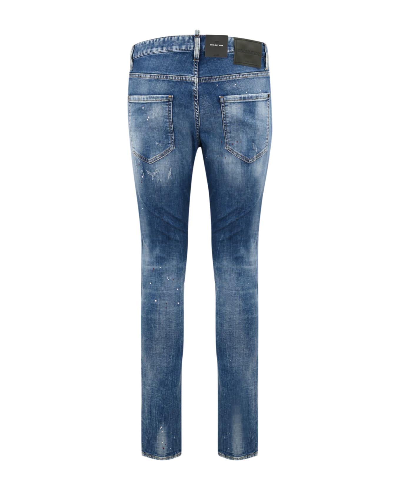 Dsquared2 Skinny Cool Guy Jeans With Patches - BLUE