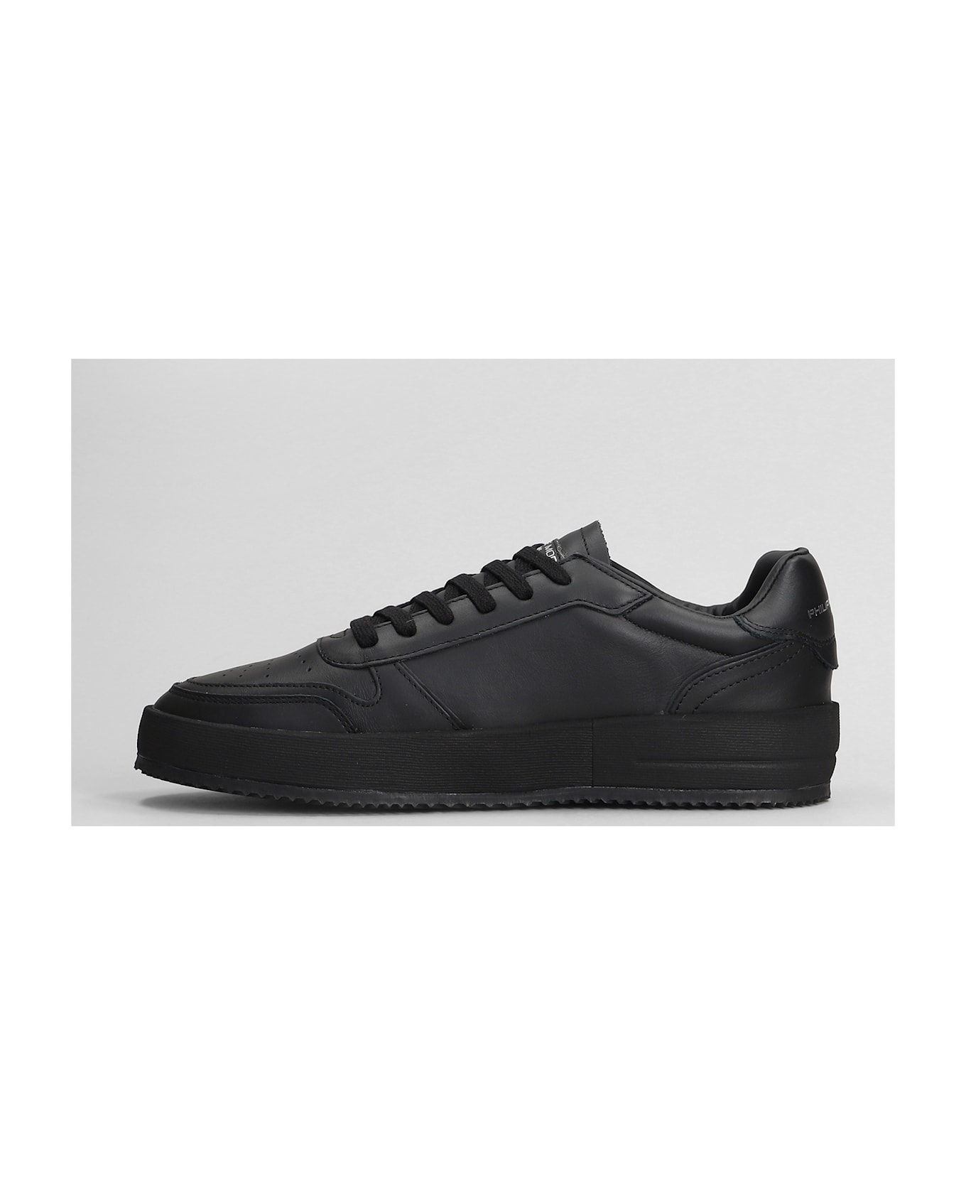 Philippe Model Nice Low Sneakers In Black Leather - black