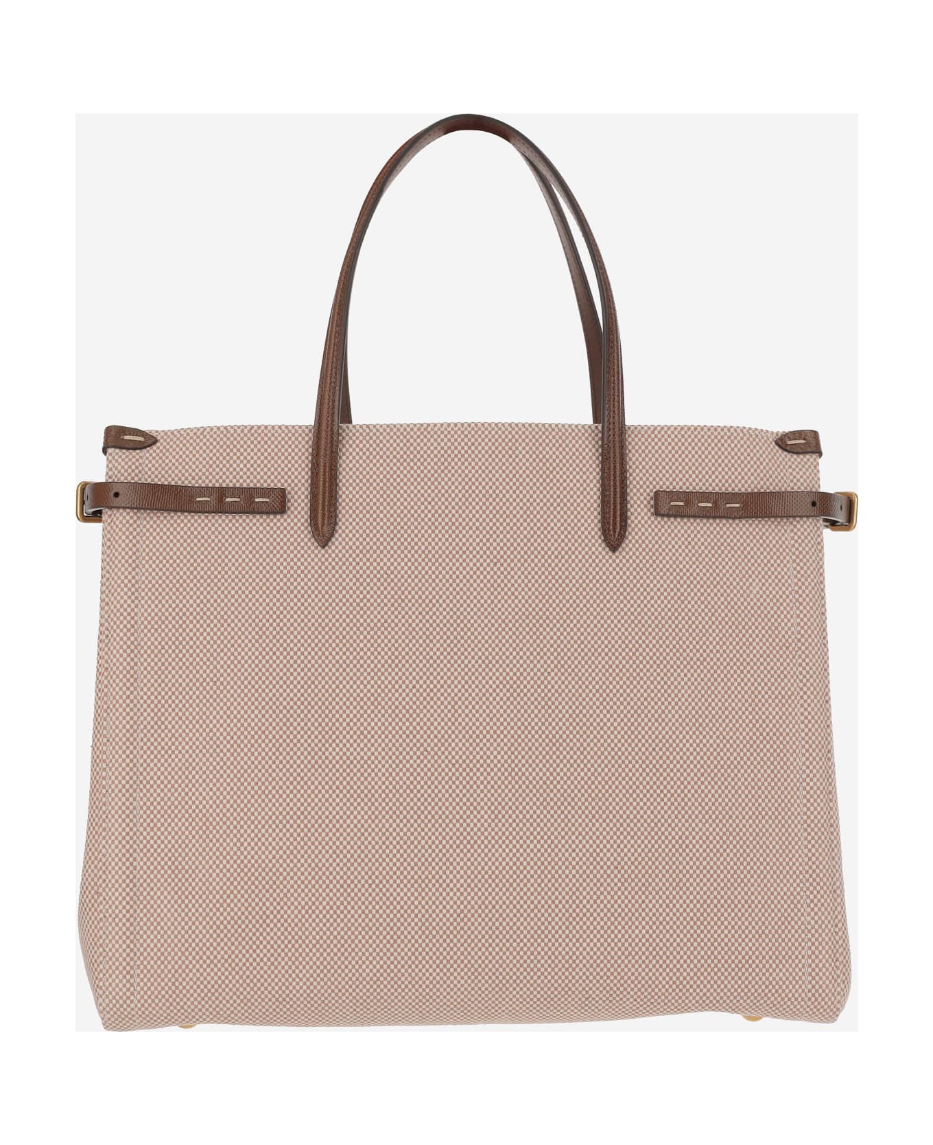 Valentino Garavani Medium 
antibes
 Canvas Shopping Bag - Beige