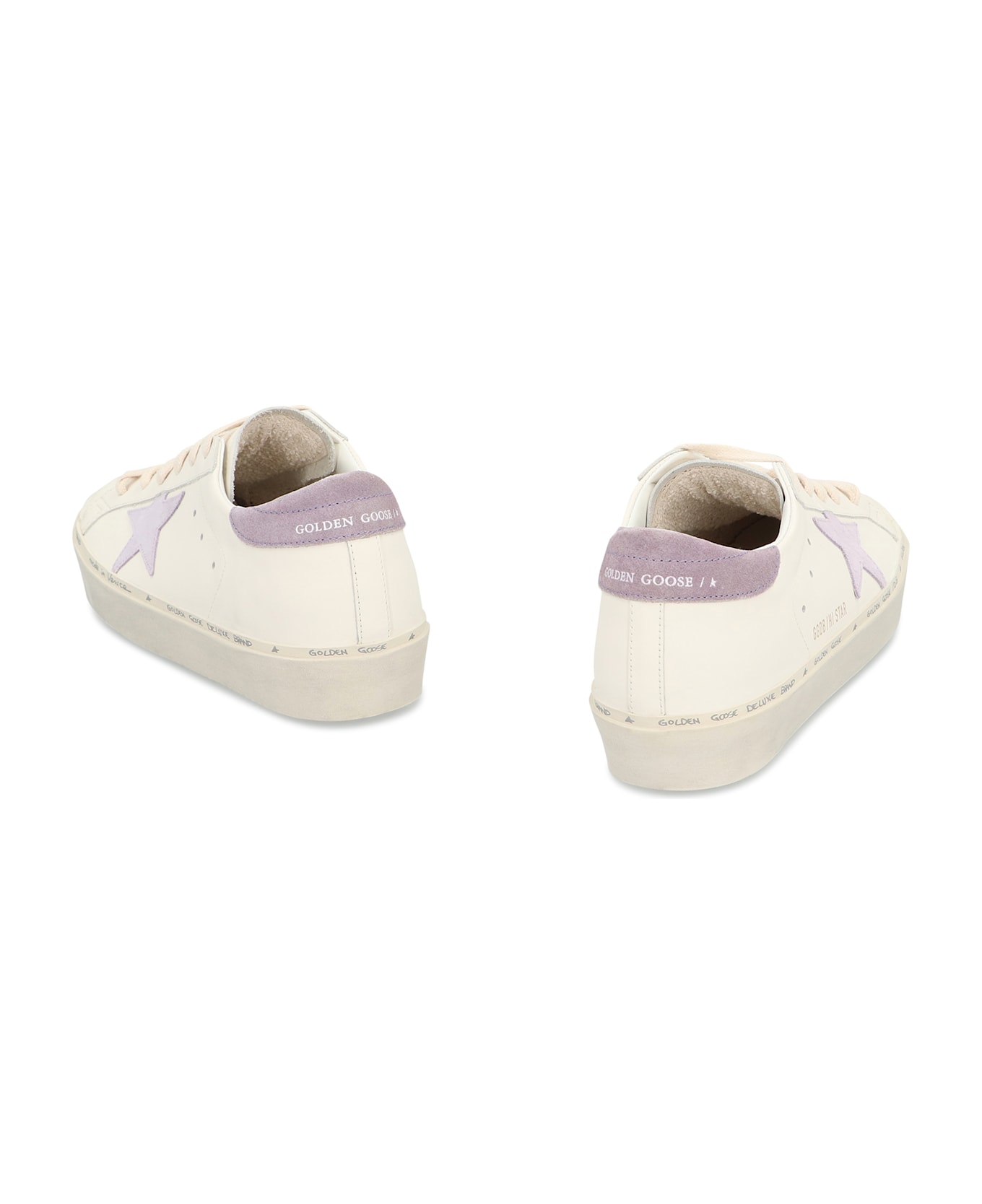 Golden Goose Hi Star Leather Platform Sneakers - White