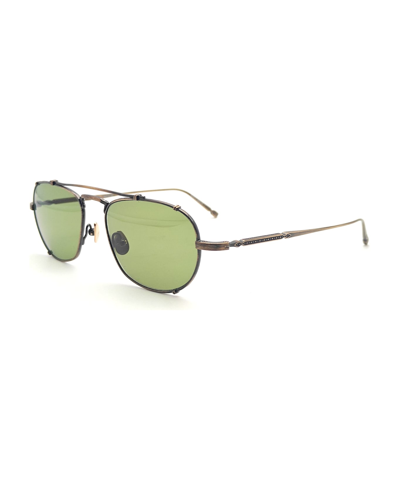 Matsuda M3151 - Antique Gold / Sage Green Sunglasses - antique gold