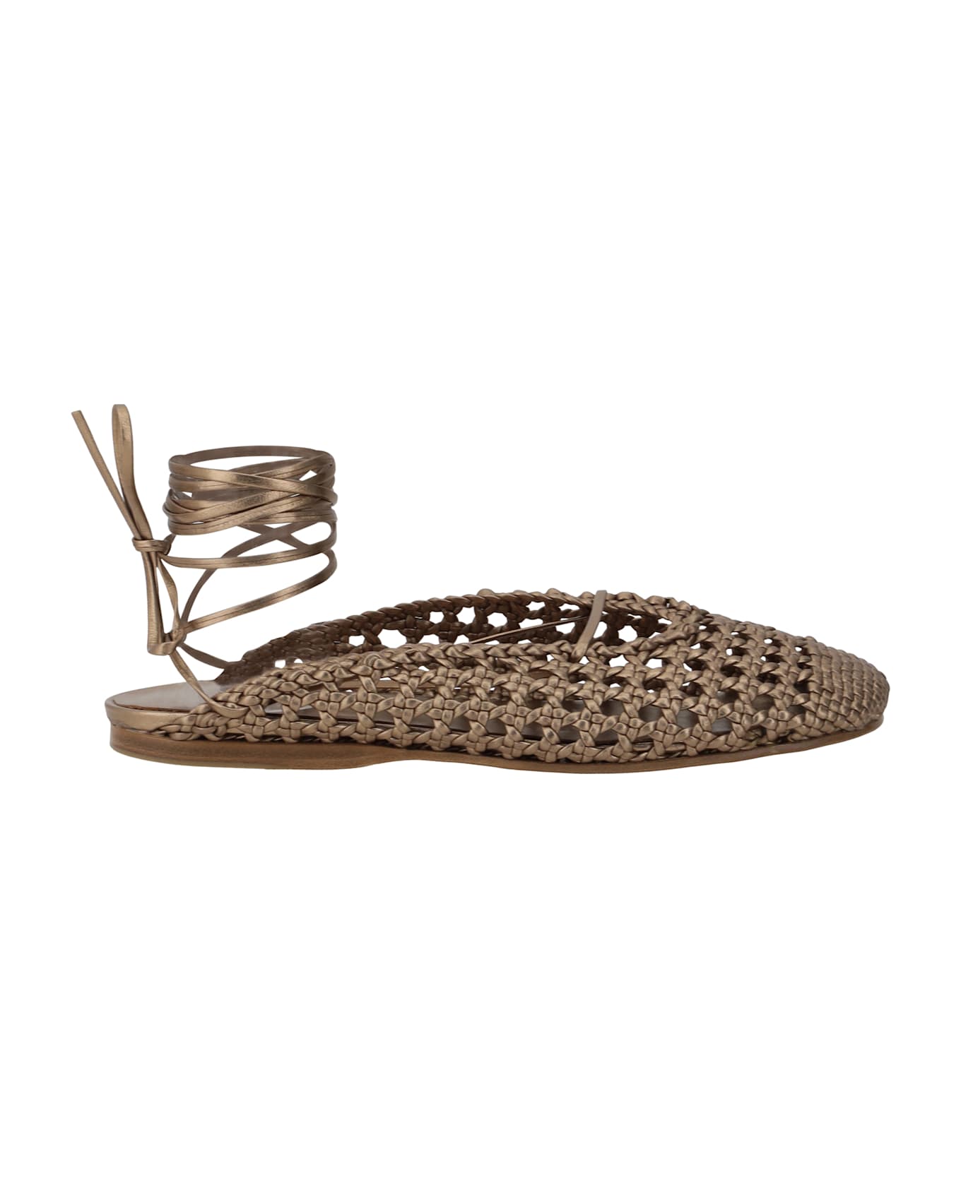 Forte_Forte Leather Net-effect Mules