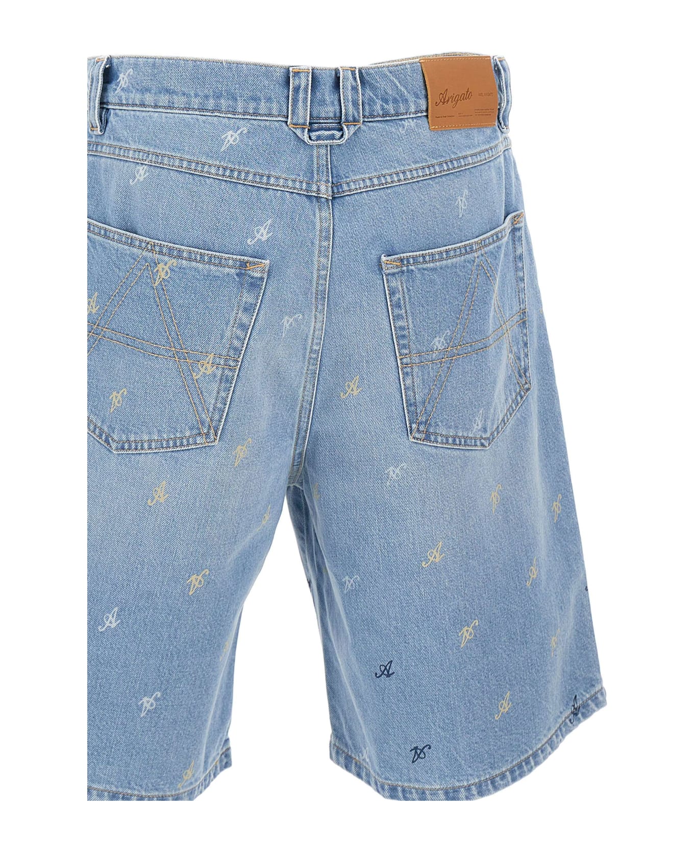 Axel Arigato "miles"cotton Denim Shorts - BLUE