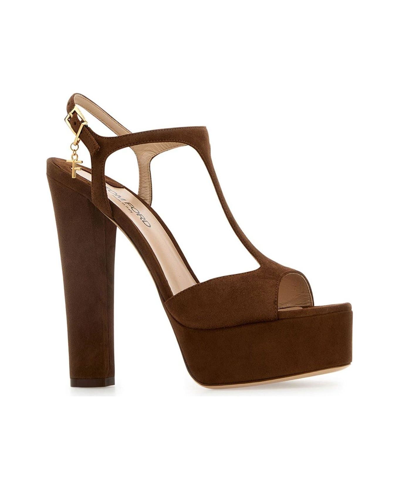 Tom Ford Ankle Strap Platform Sandals - Brown