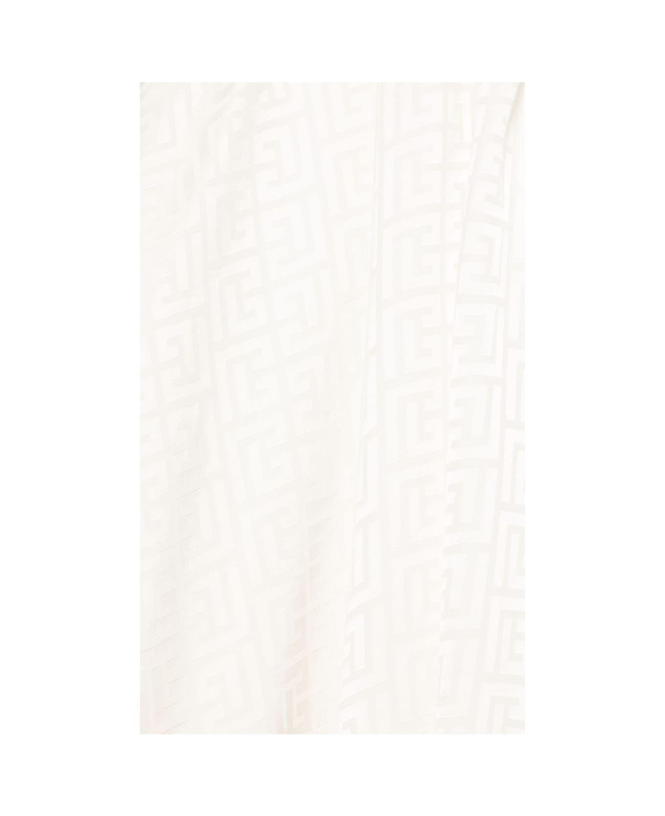 Balmain Abito Con Motivo Jacquard - Cream