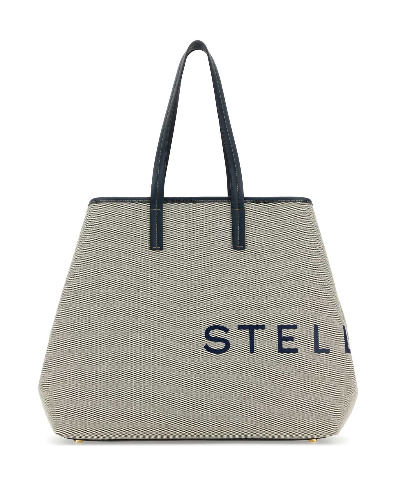 Stella McCartney Sand Canvas Logo Shopping Bag - INK トートバッグ