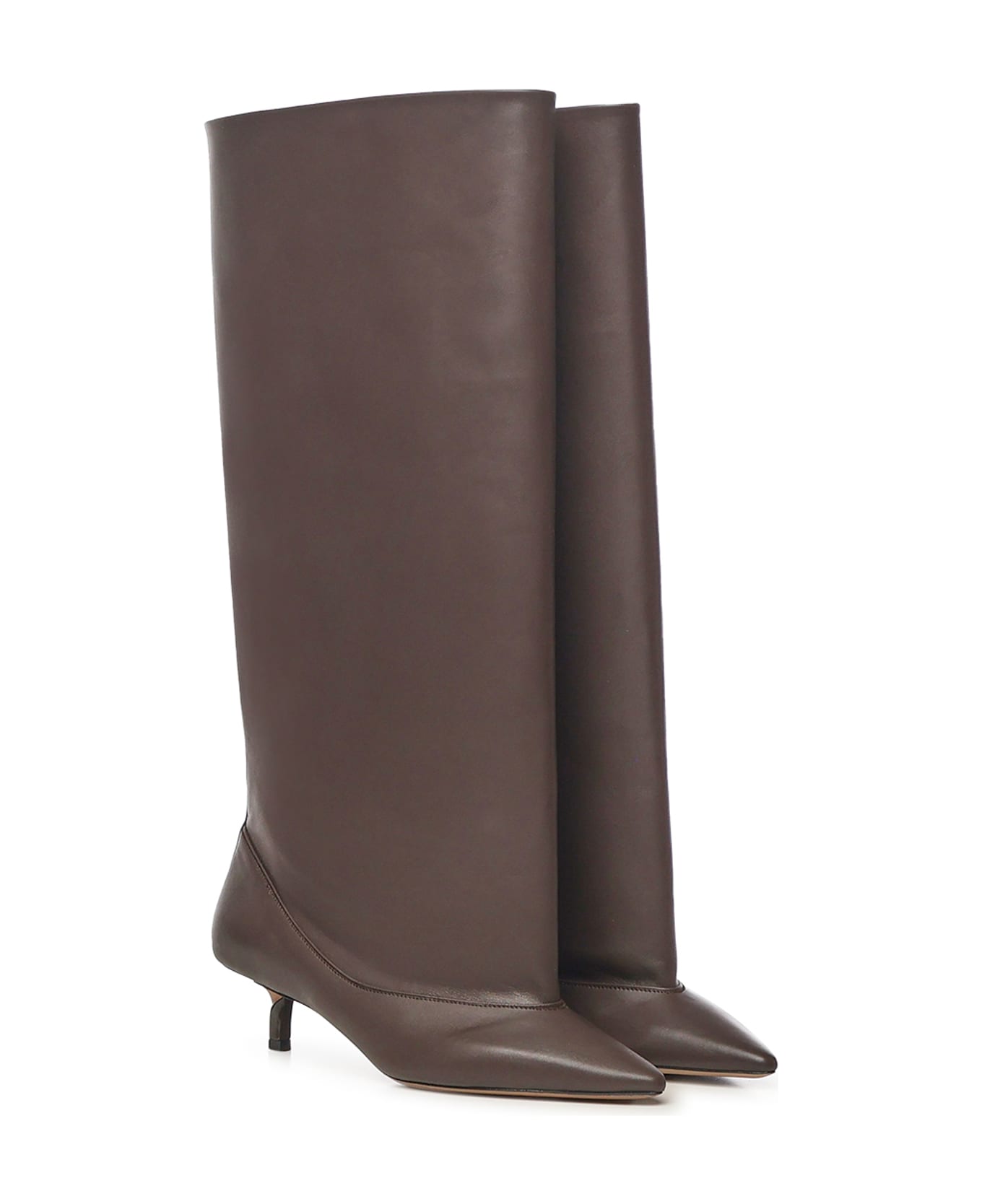 Jacquemus "les Bottes Tourni H" Thigh-high Boots - DARK BROWN