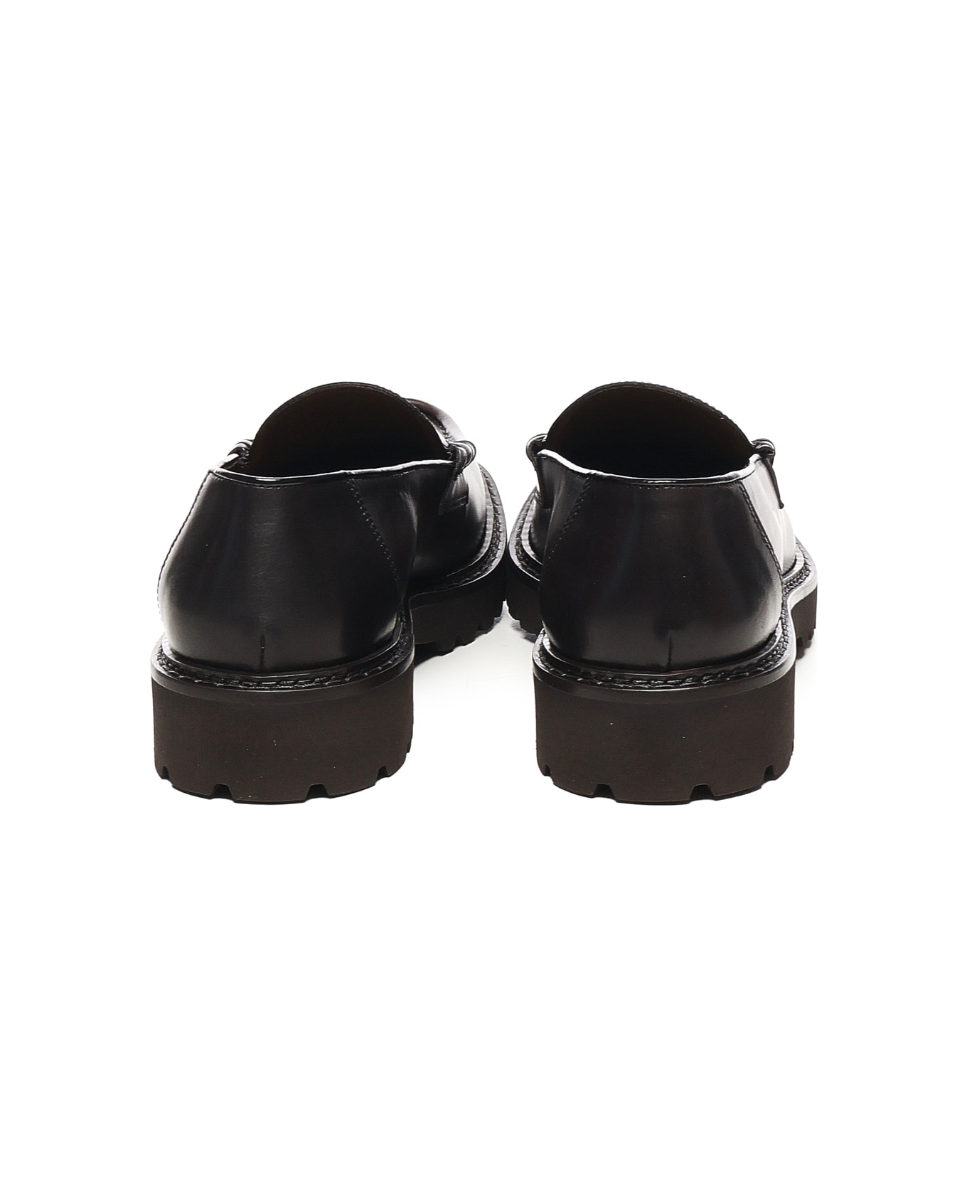 Doucal's Penny Leather Loafer - DARK BROWN