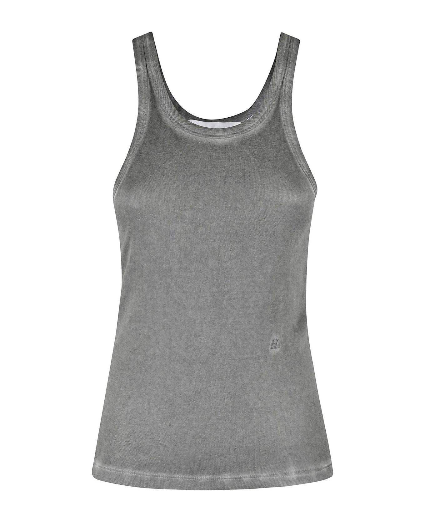 Helmut Lang Garment-dyed Racer Tank Top - Gunmetal