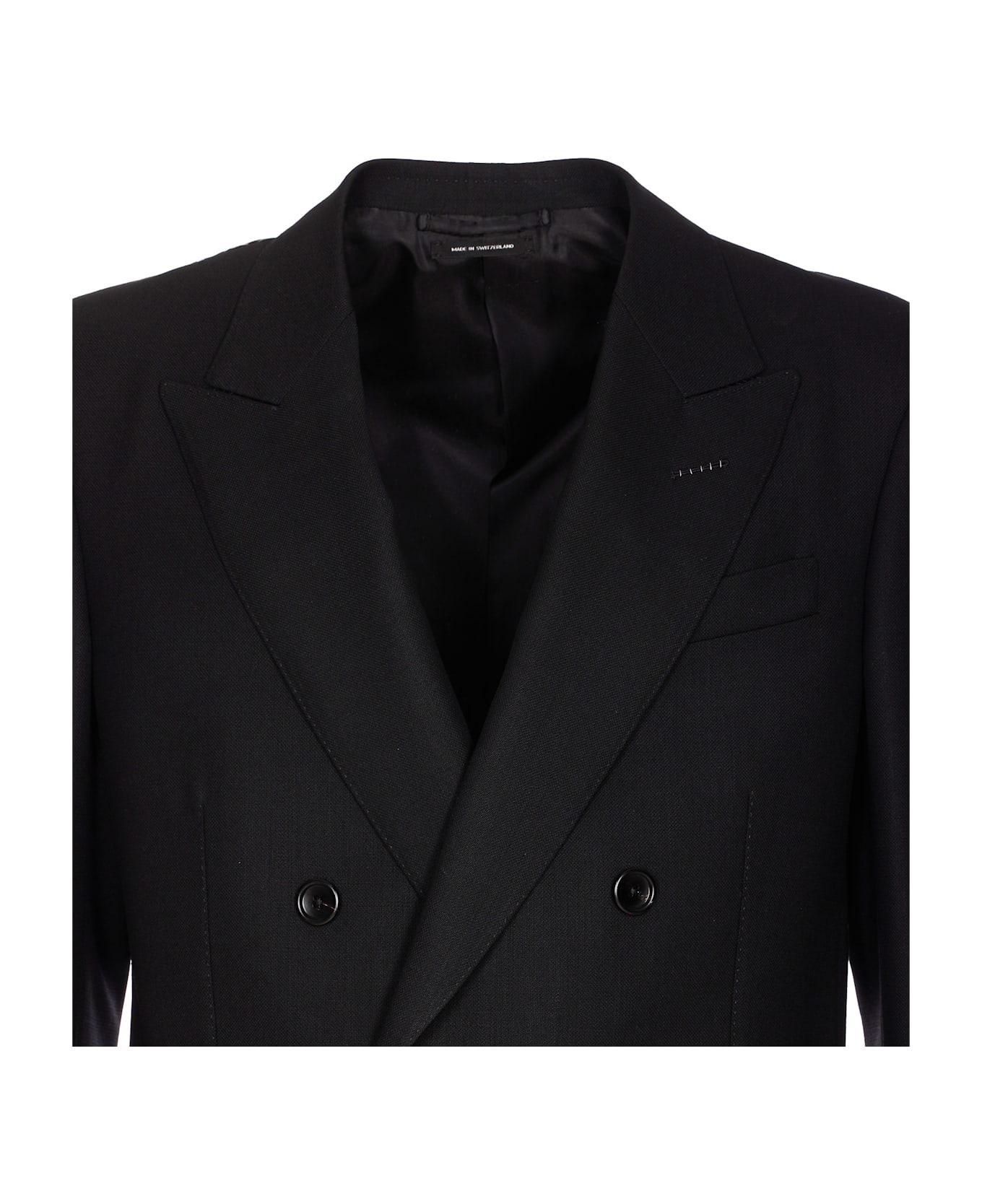 Tom Ford High Twist Double Breasted Jacket - BLACK