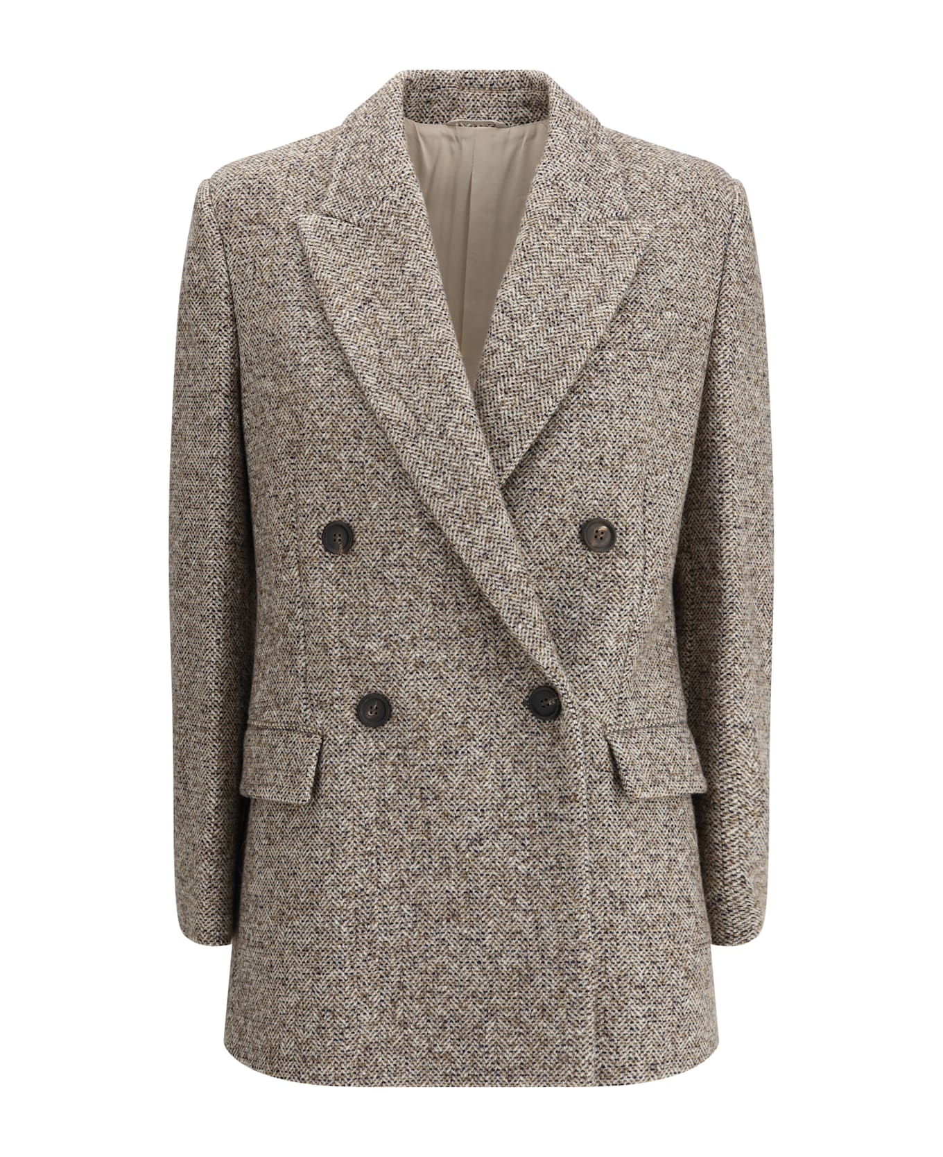 Brunello Cucinelli Virgin Wool And Silk Mélange Jacket