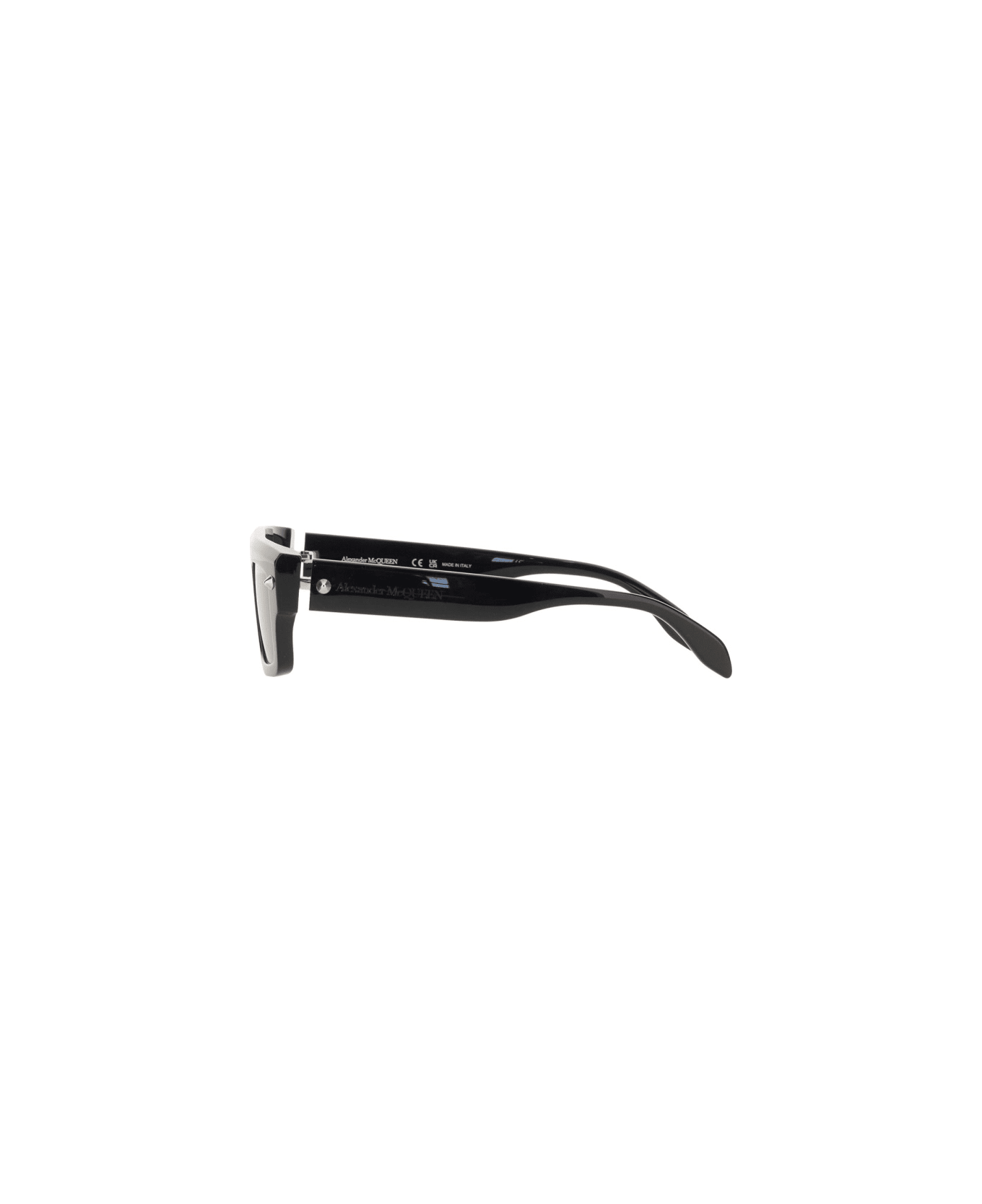 Alexander McQueen Eyewear Logo Sunglasses - BLACK