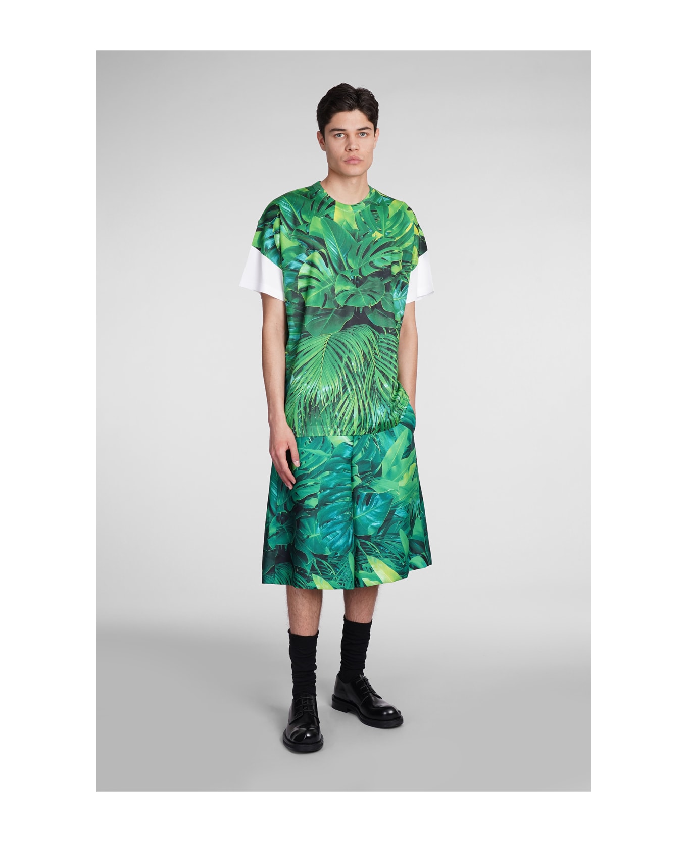 Comme Des Garçons Homme Plus Shorts In Green Polyester - green