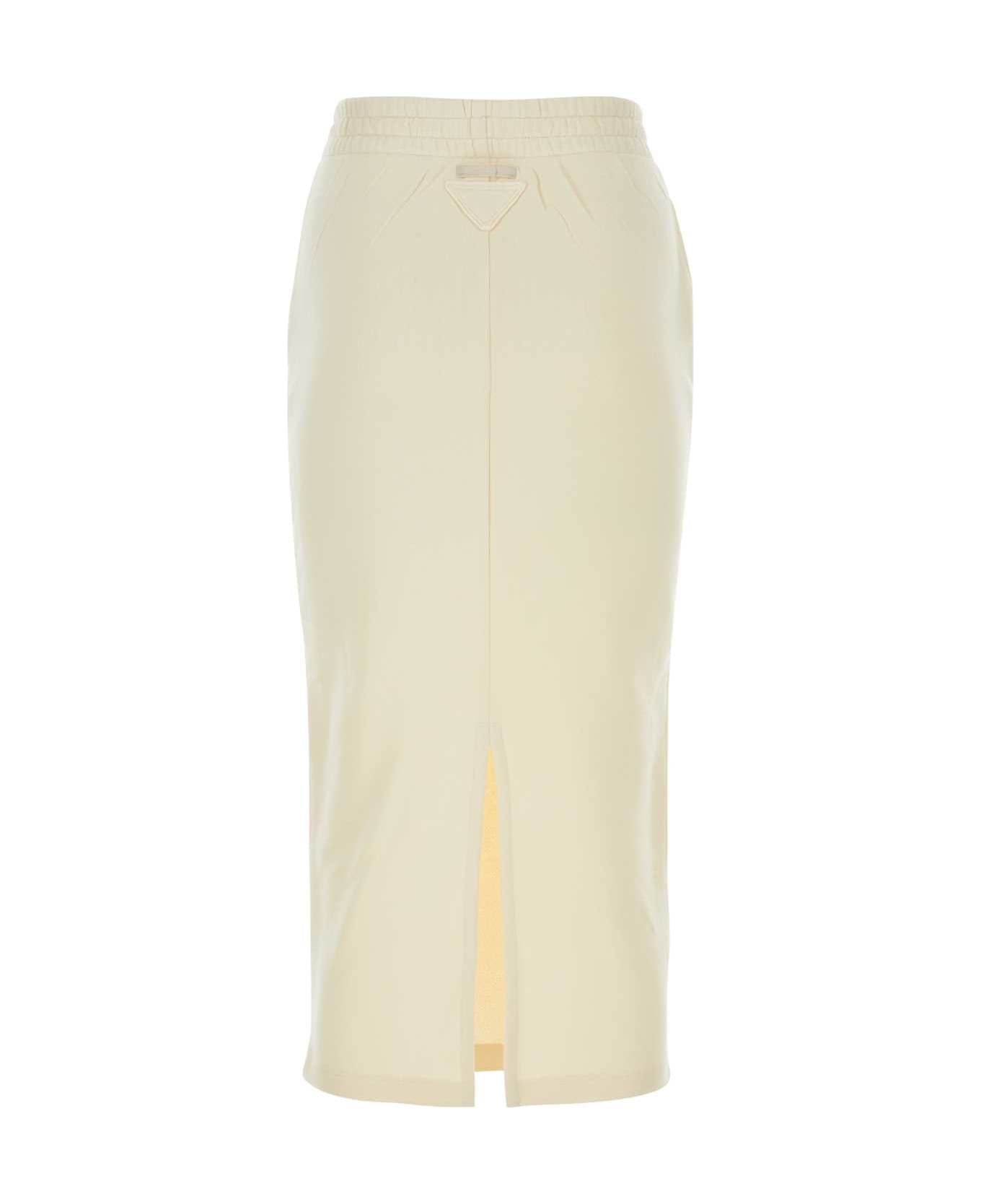 Prada Cream Cotton Skirt - NATURALE