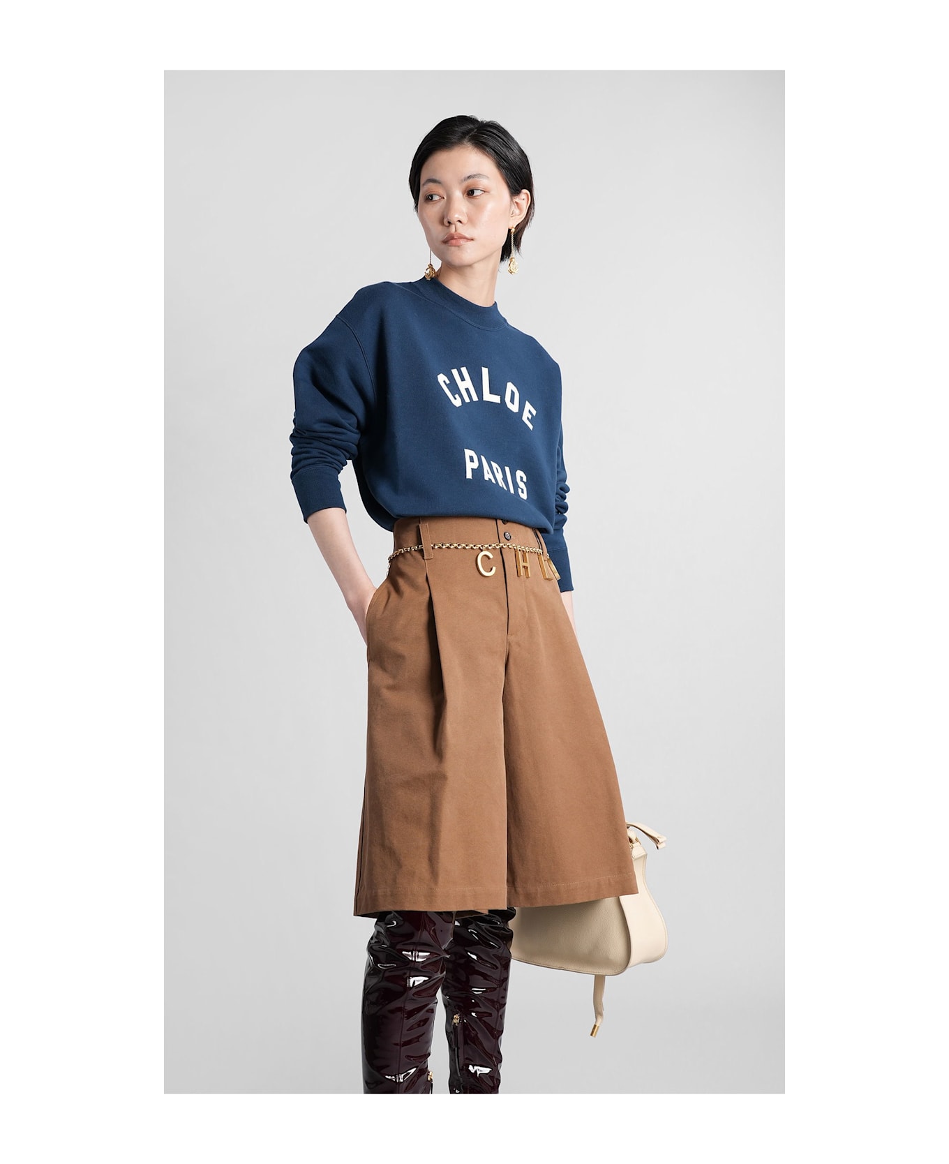 Chloé Sweatshirt In Blue Cotton - blue フリース