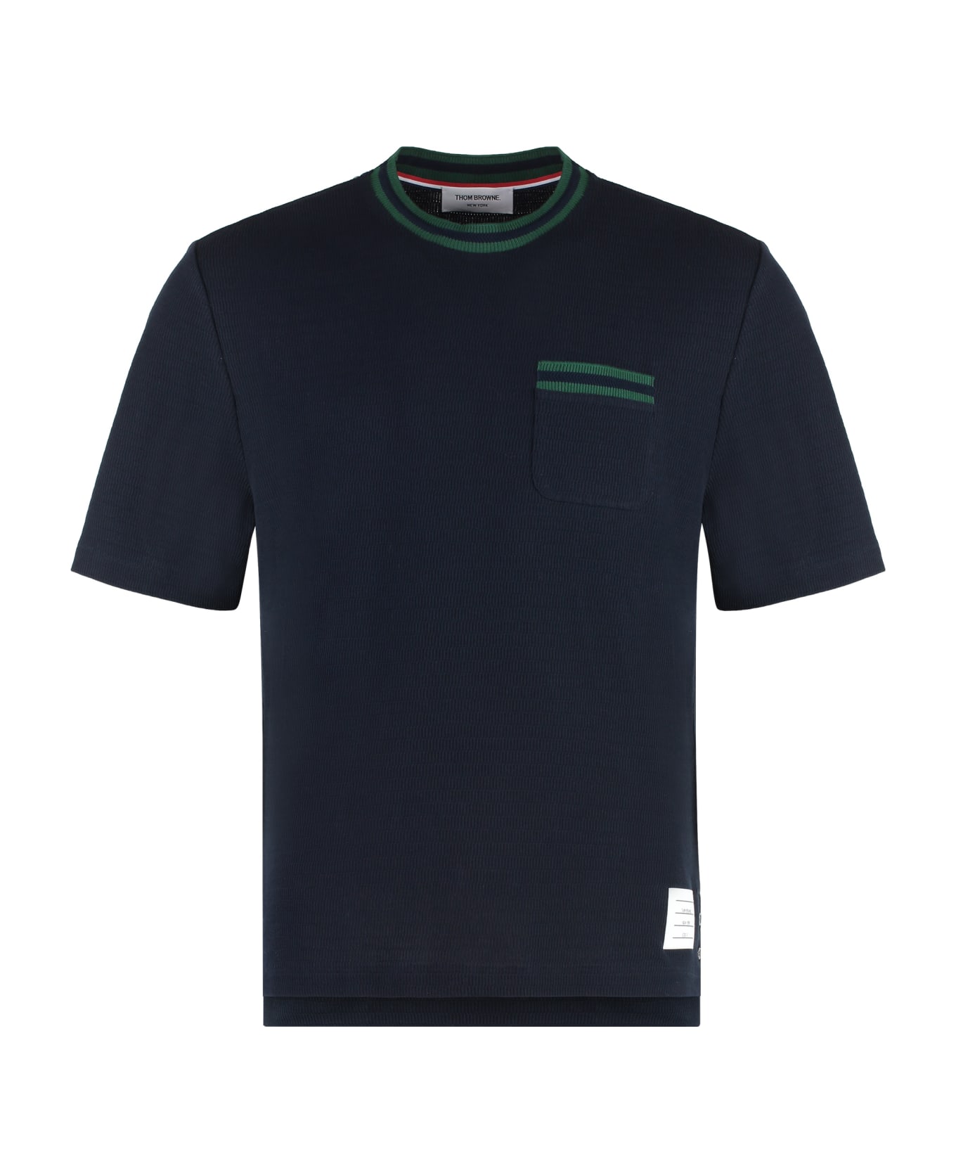 Thom Browne Cotton Knit T-shirt - blue