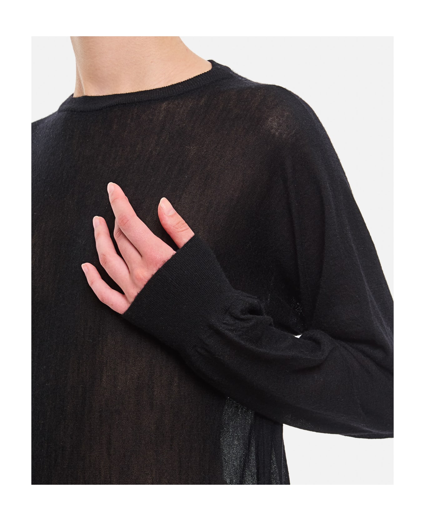 Extreme Cashmere Elleni Cashmere Round Neck Sweater - Black