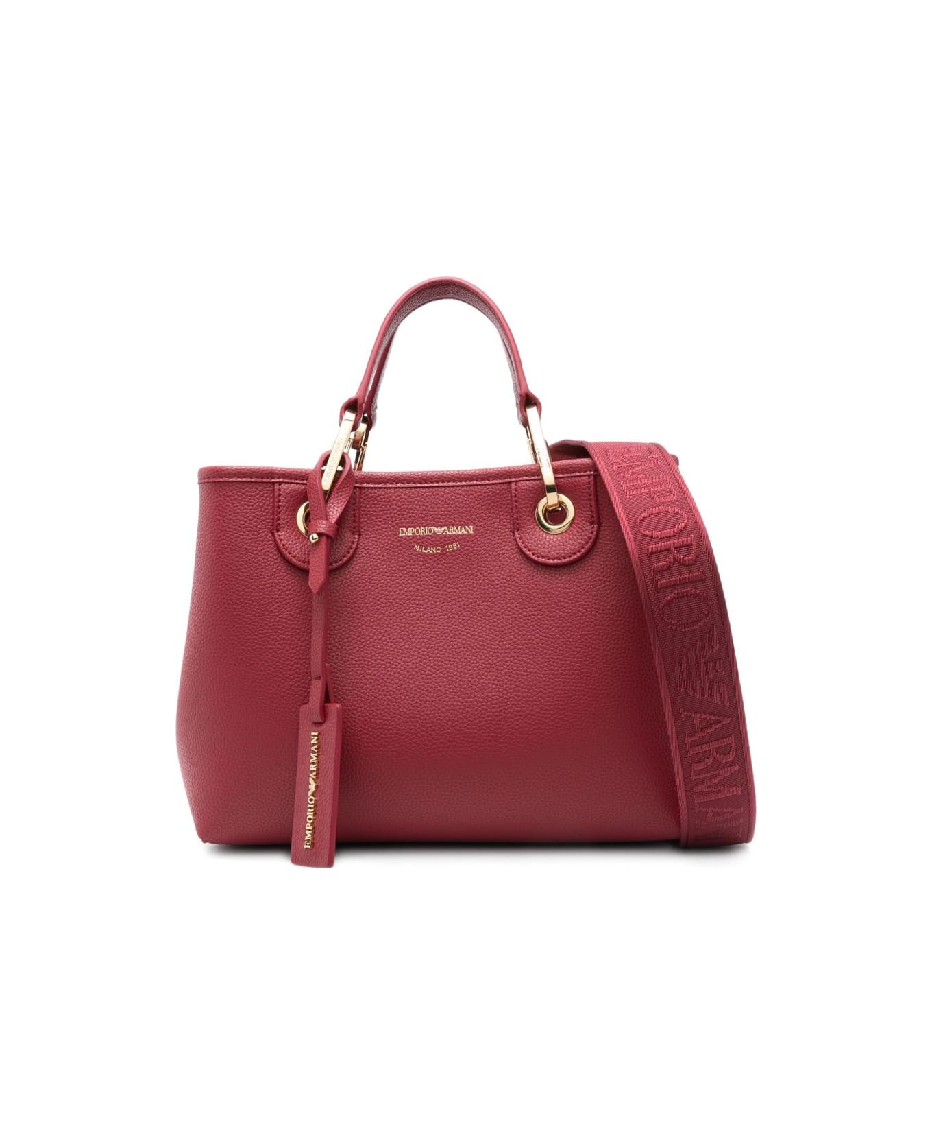 Emporio Armani Myea Small Shopping Bag - Bordeaux トートバッグ