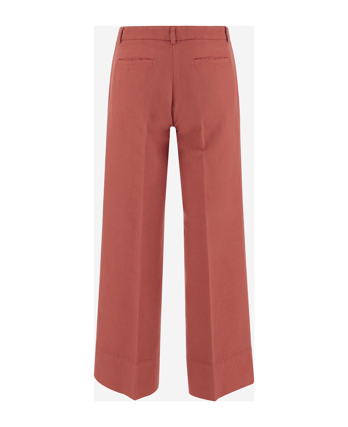 QL2 Linen And Cotton Pants - Orange