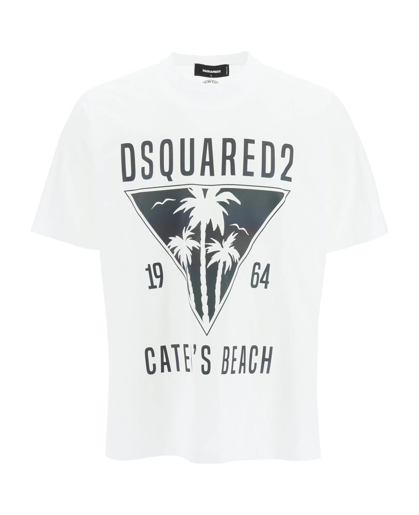 Dsquared2 Catens Beach T-shirt - WHITE (White)