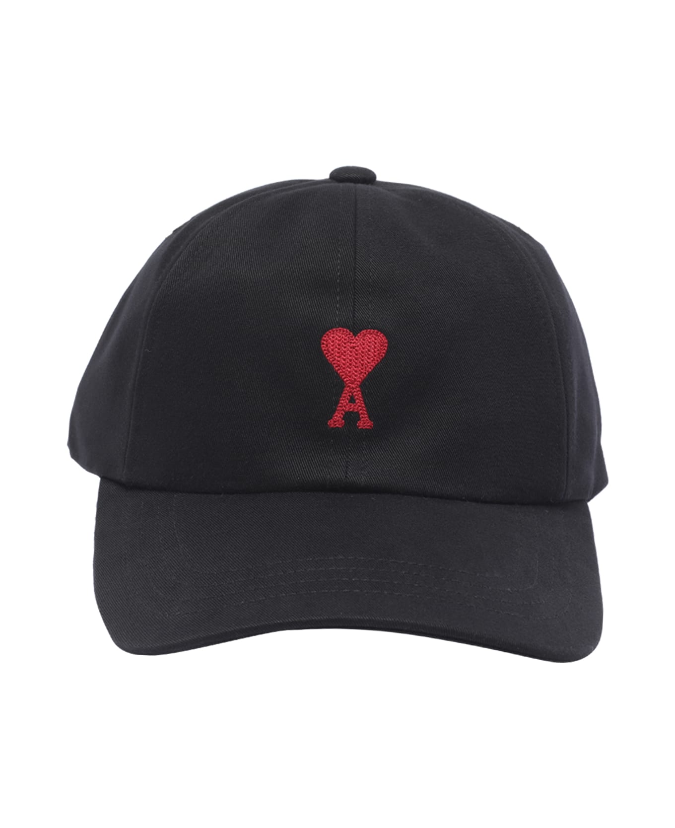 Ami Alexandre Mattiussi Ami De Coeur Logo Baseball Cap - Black