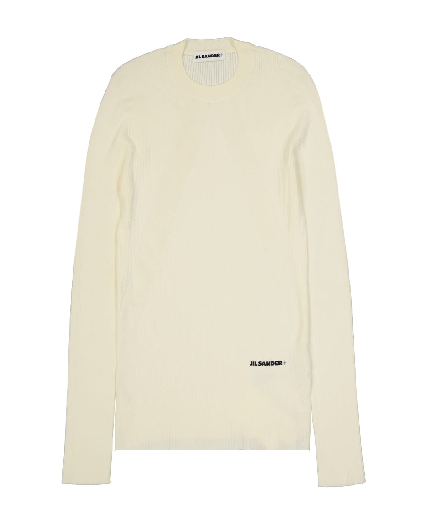 Jil Sander Logo Fitted Jumper - White