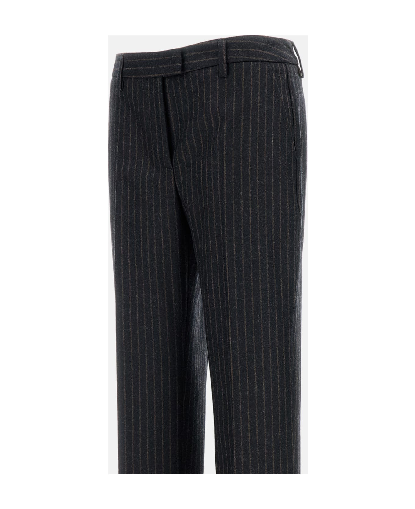 Alberto Biani Franca Pinstriped Trousers - Black